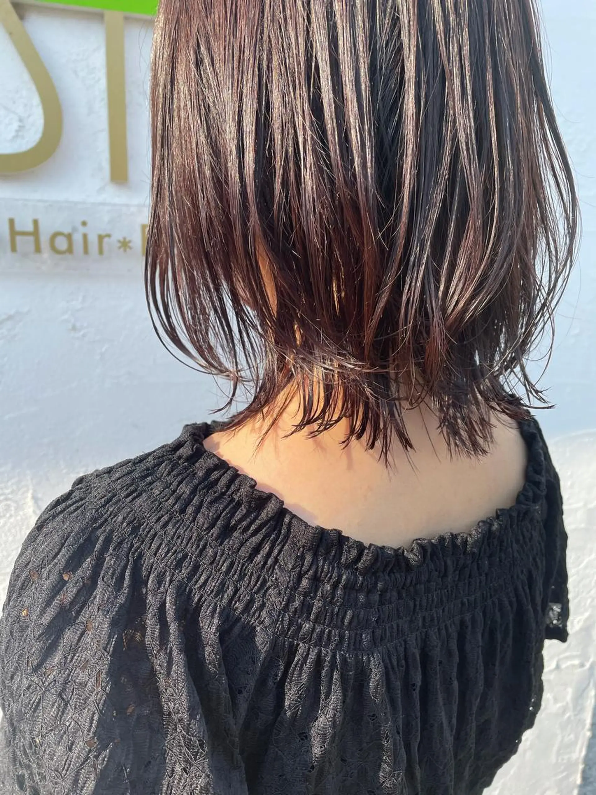 ミディアム カラー ブラウンカラー ピンクカラー ピンクブラウン 北九州美容室 🕊️わかな✂︎のヘアスタイル