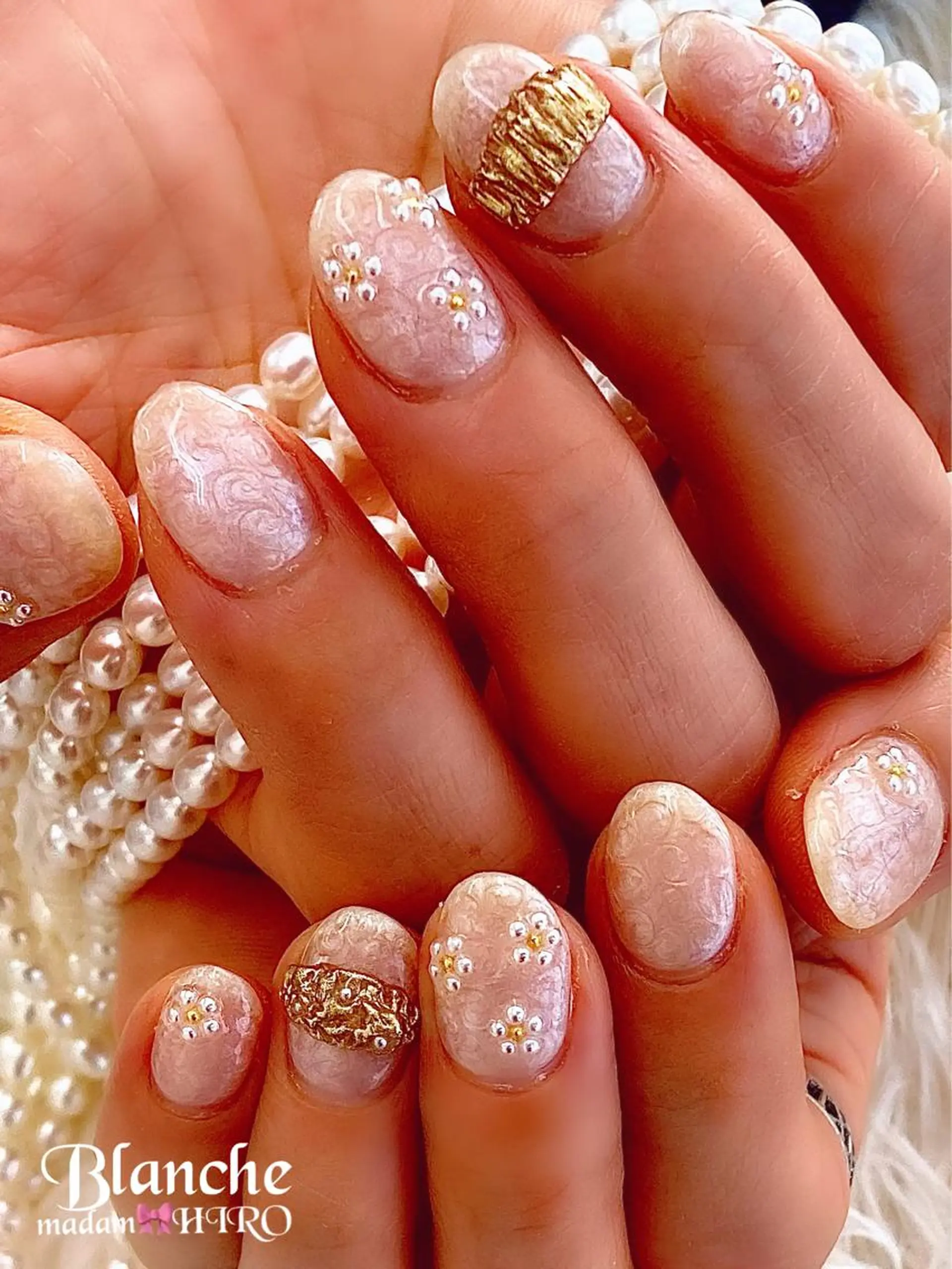 ネイル ホワイト ハンドネイル Lianネイル 寛子Lianのネイルデザイン