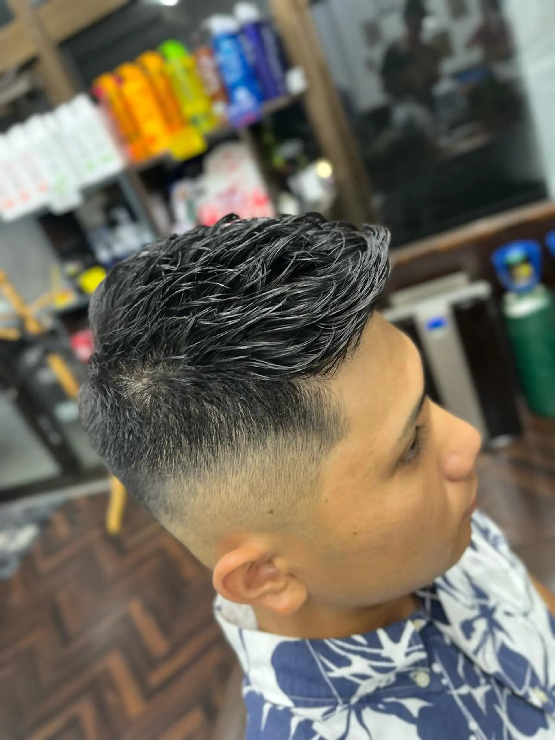 ショート パーマ メンズ 濡れパン ショートヘア Cam's豊見城店所属・無料‼︎メンズ限定 URASAKIのヘアスタイル