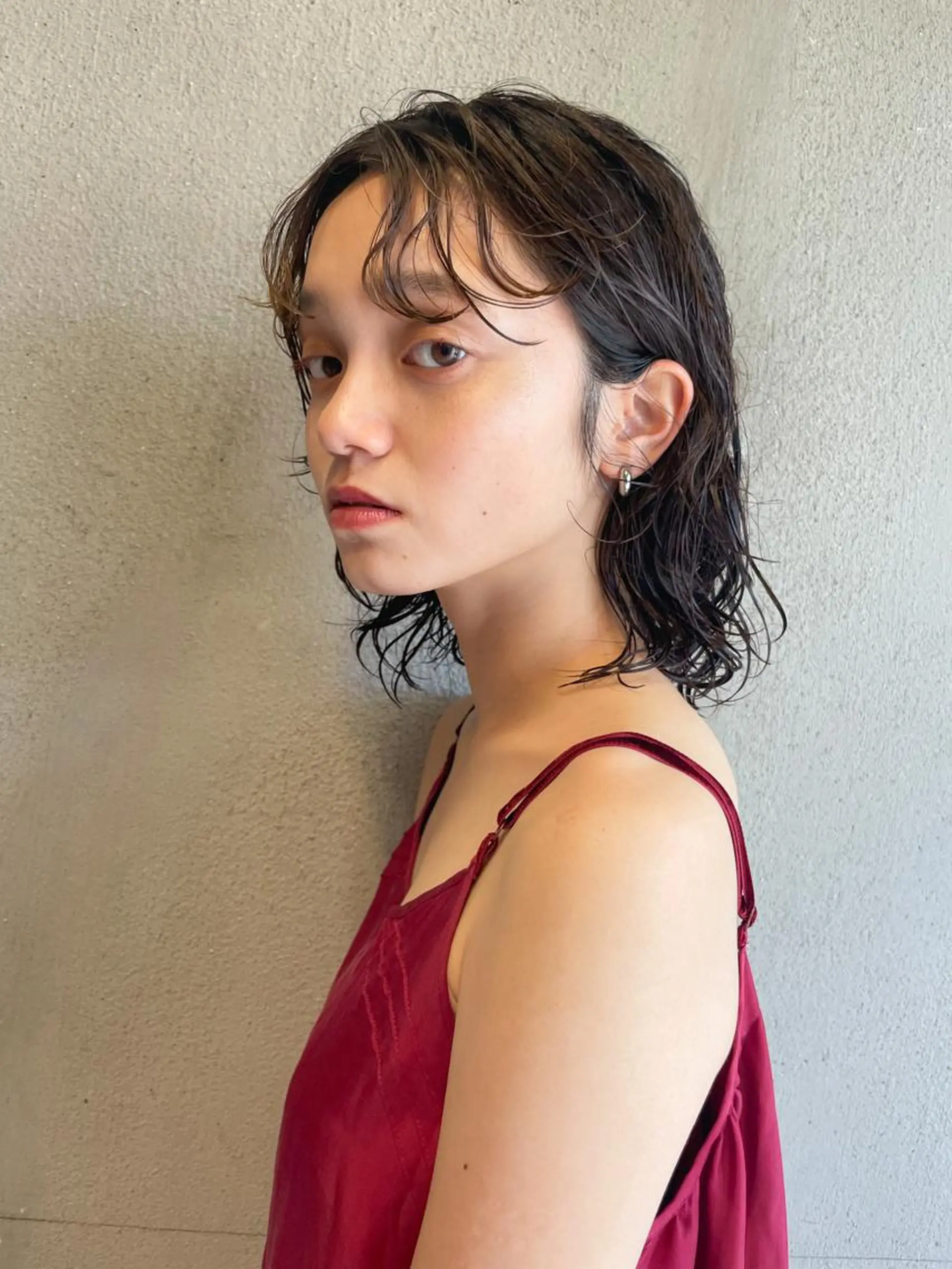 ミディアム パーマ パーマ/レイヤー 岩山丈一郎のヘアスタイル