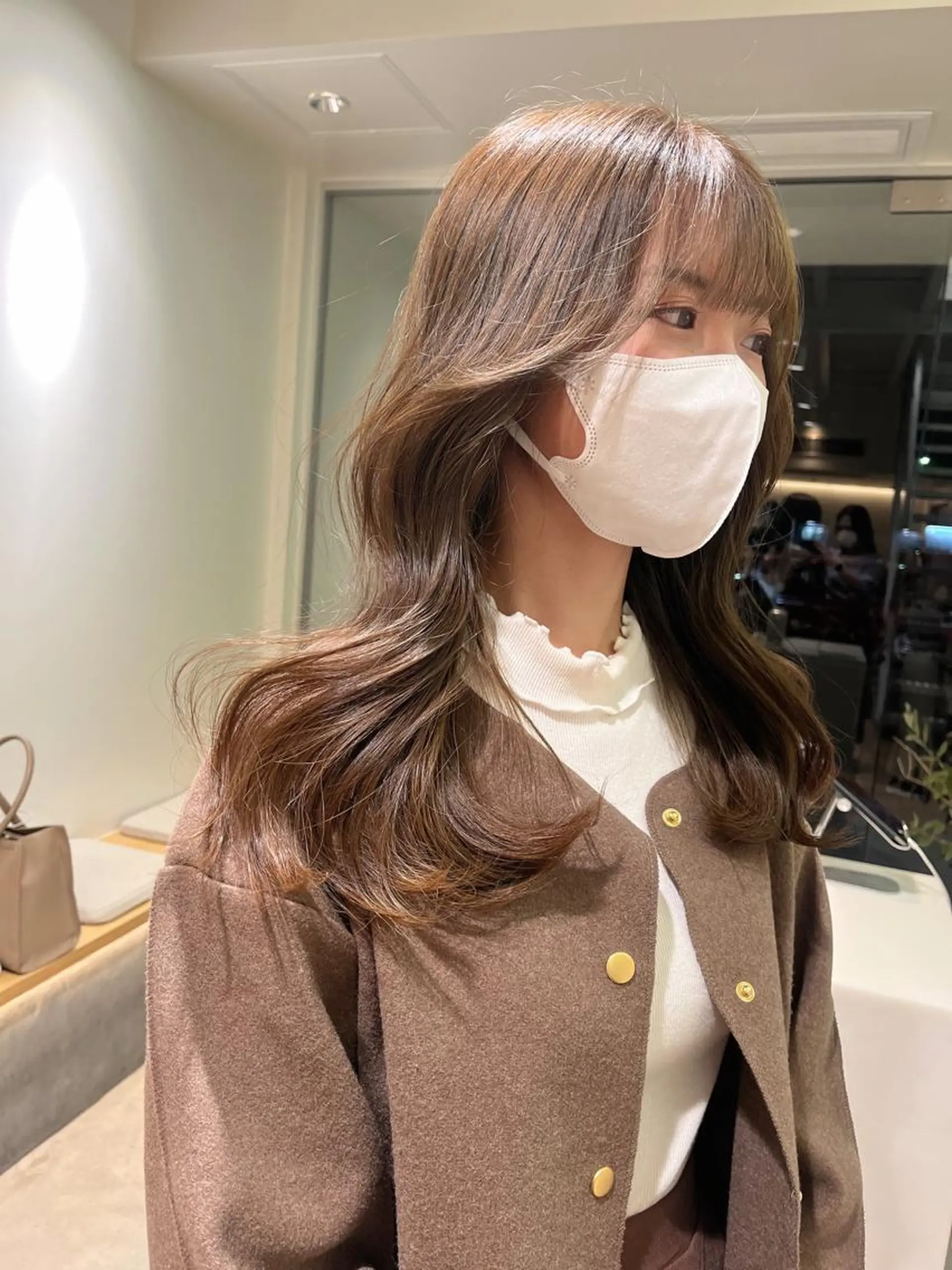 セミロング カット ヘアカラー トリートメント 村松 萌のヘアスタイル