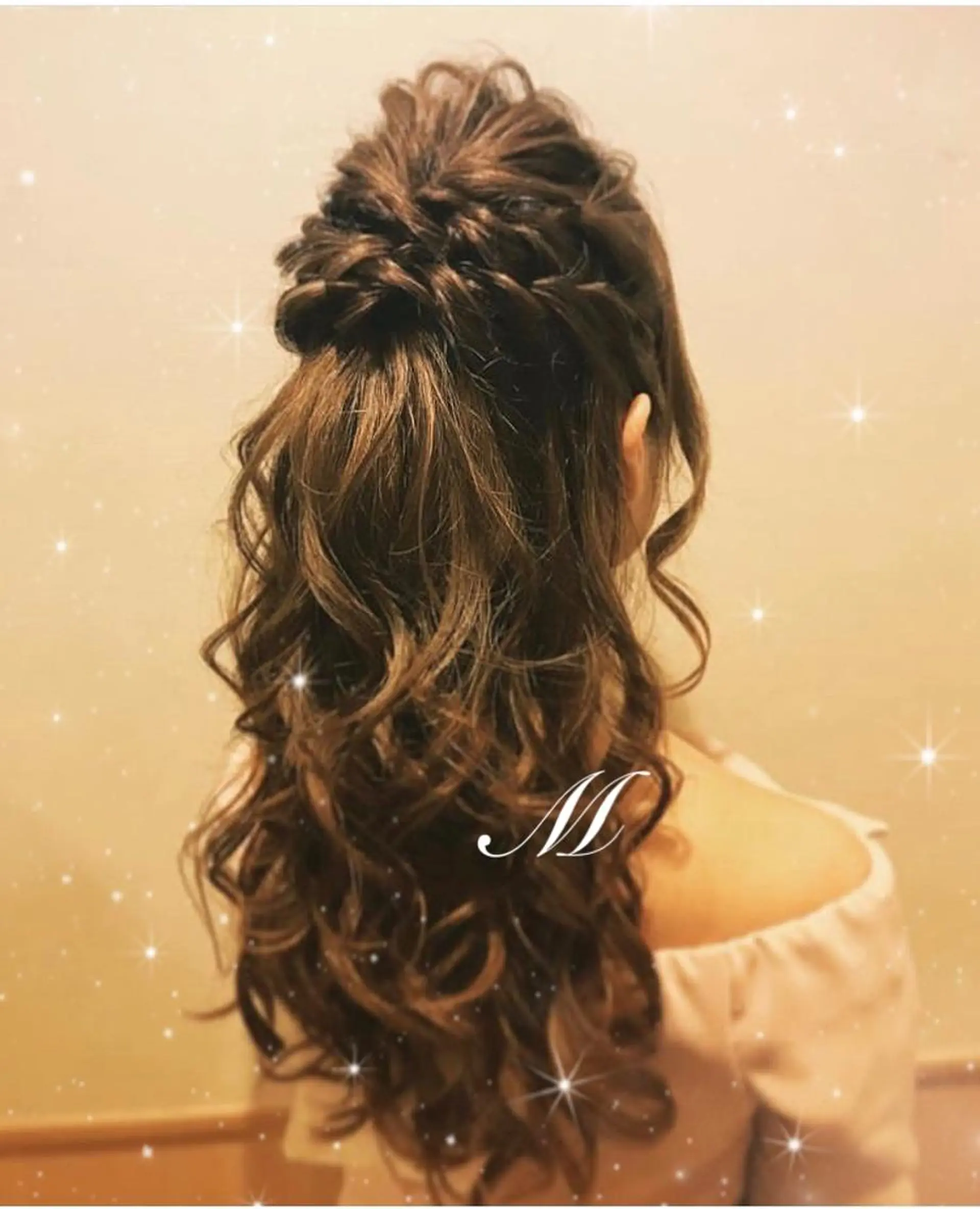 ヘアアレンジ ハーフアップ ヘアセット K Yumiのマツエク・マツパデザイン