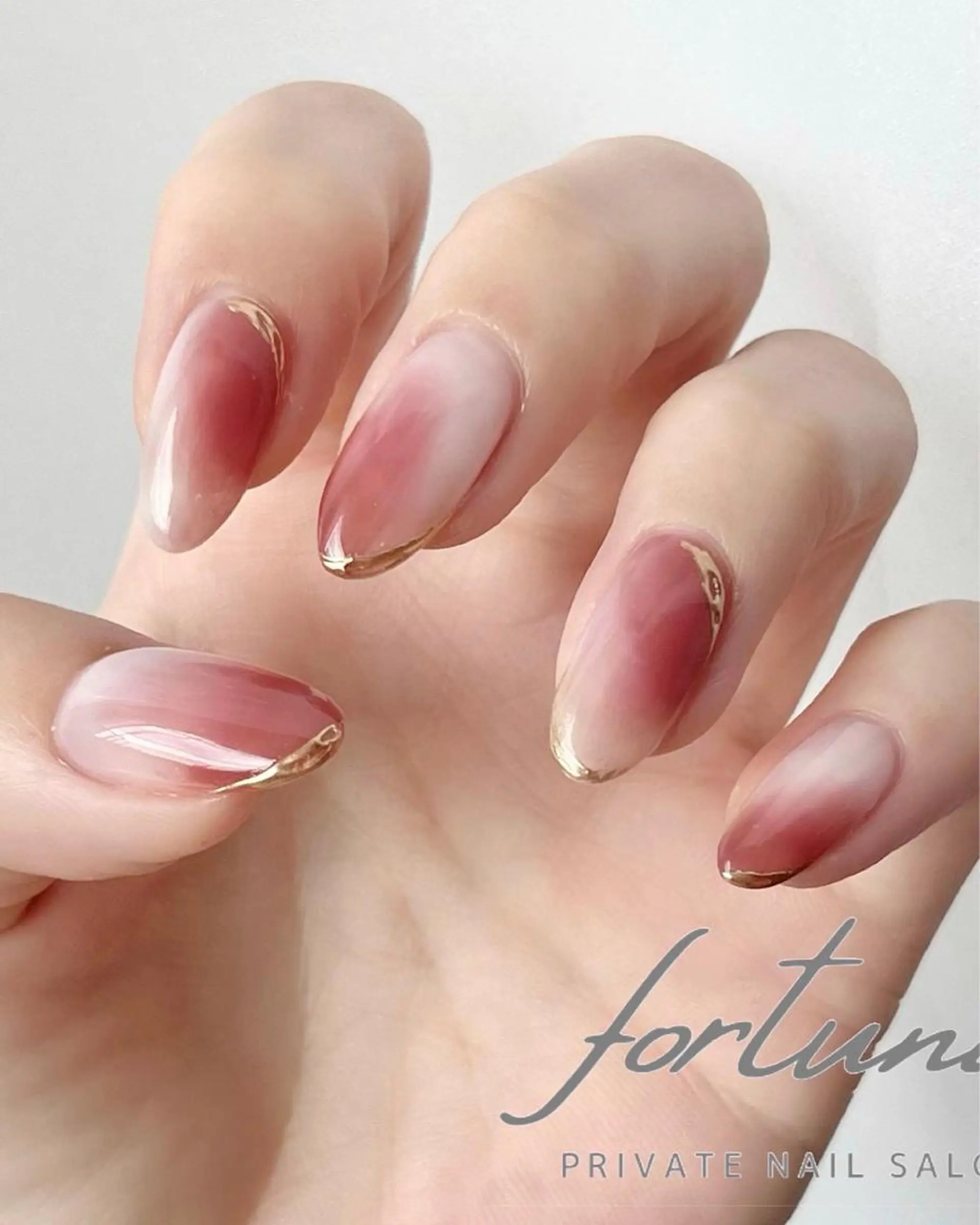 ネイル アートネイル ジェルネイル ミラーネイル ニュアンスネイル パラジェル ハンドネイル fortuna 武藤裕美のネイルデザイン