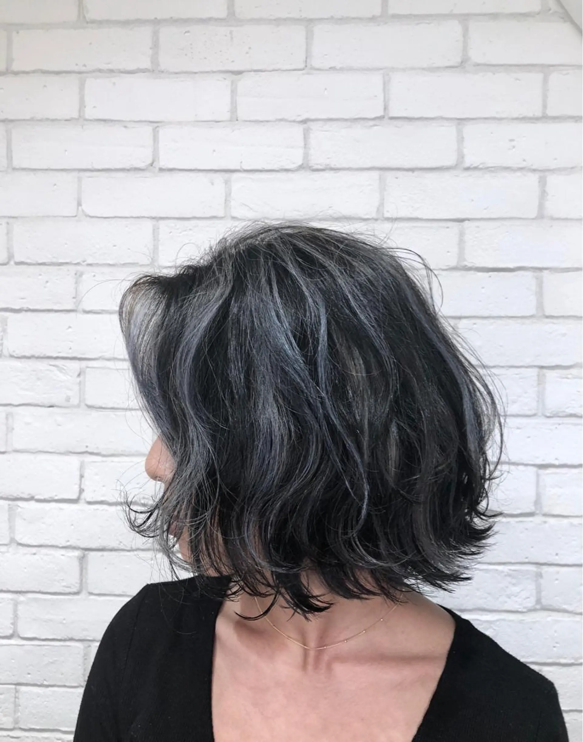 ミディアム アッシュ ボブ ハイライト color & care  Lita所属・カラーアンドケアリタ kitamuuuのヘアスタイル