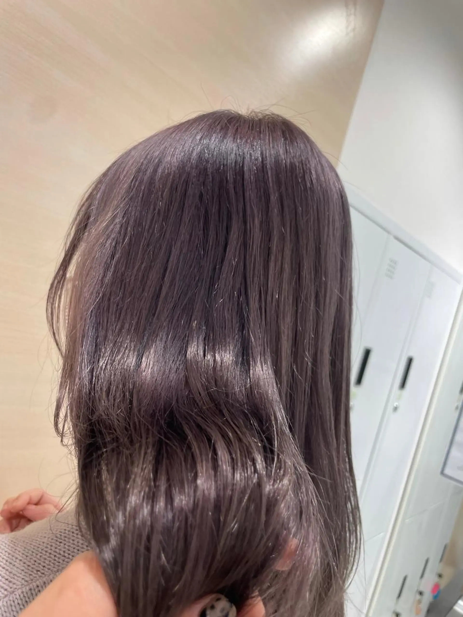 ロング カラー ブリーチ パープルカラー ヘアカラー クロスパーマ/うる艶 カラー/Kurumiのヘアスタイル