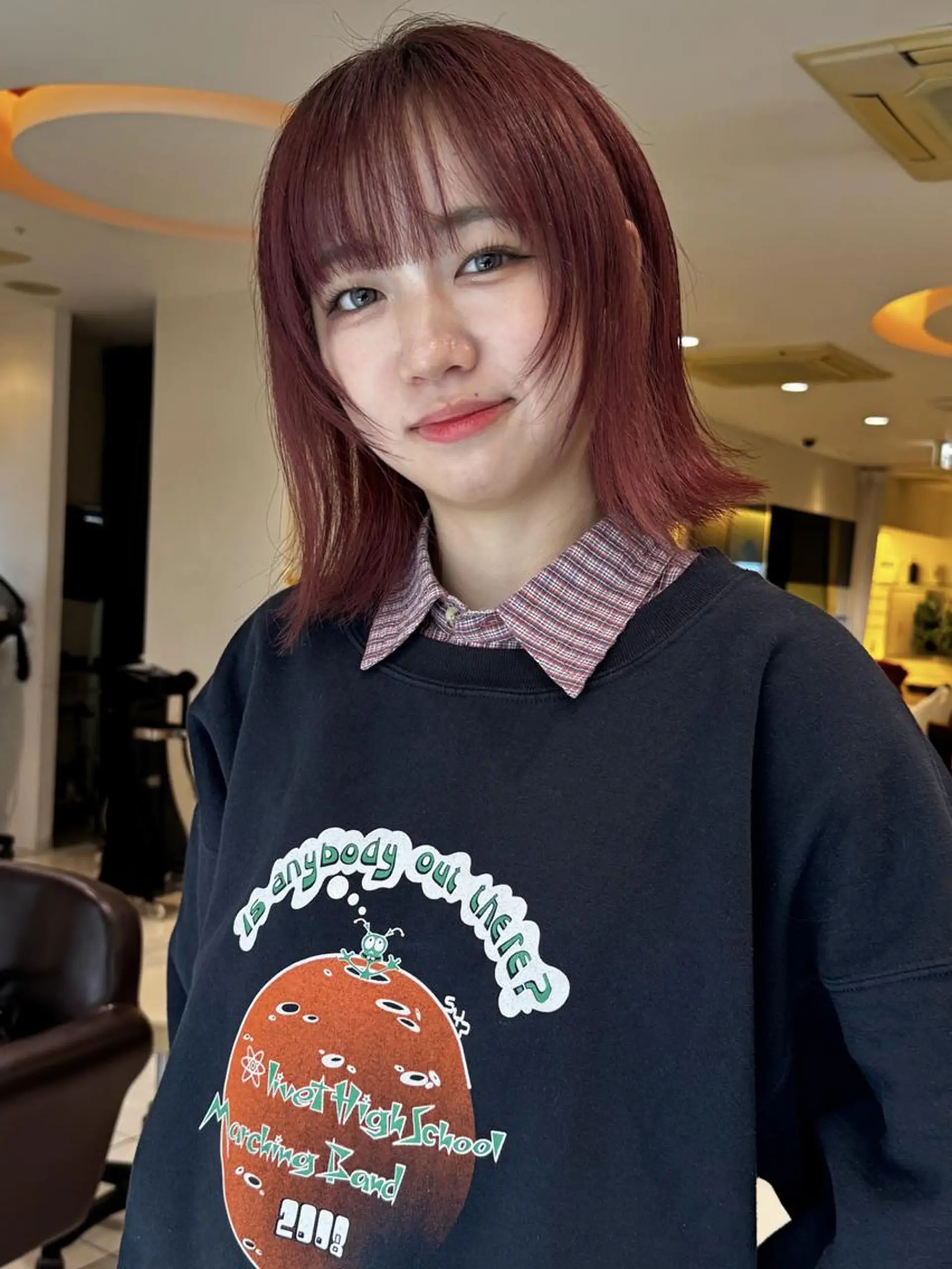 ミディアム モデル募集/山田蓮/ レイヤーボブのヘアスタイル