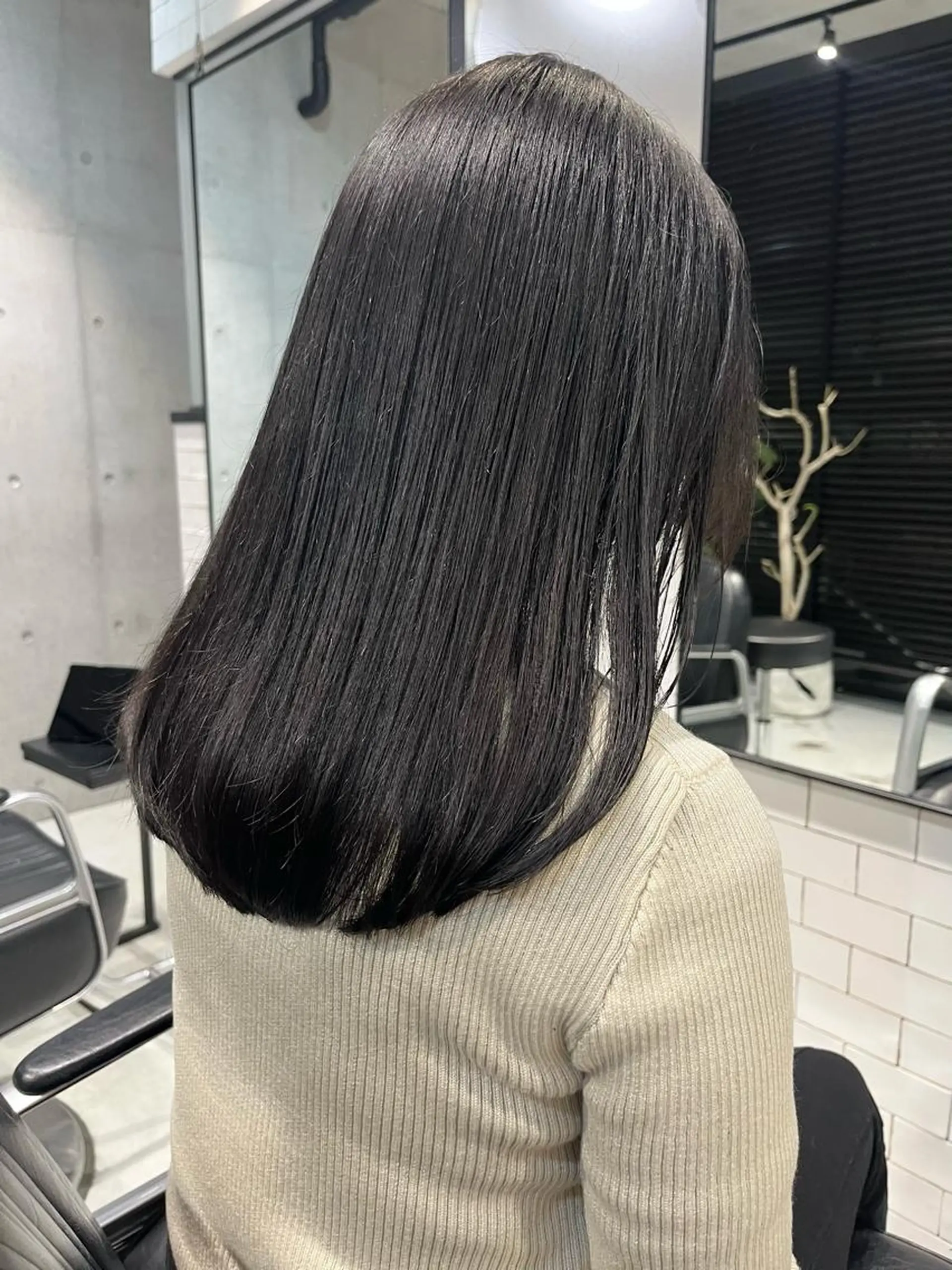 セミロング カラー パーマ ヘアアレンジ カット ヘアカラー トリートメント ヘッドスパ ヘアセット 透明感/オリーブ/ グレージュ/YUKAのヘアスタイル