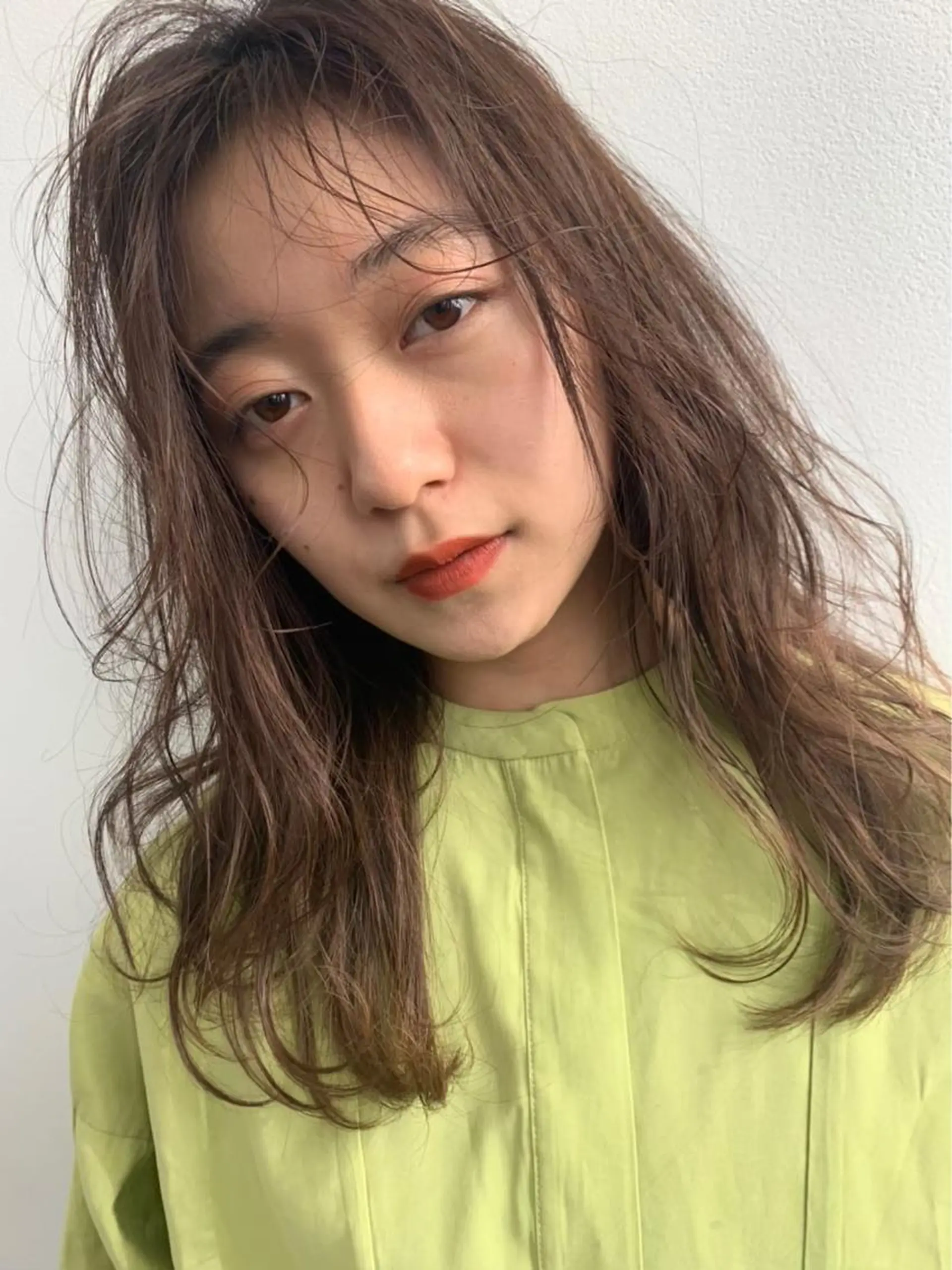 セミロング カラー 🎀暖色カラー🎀 おかだみほのヘアスタイル