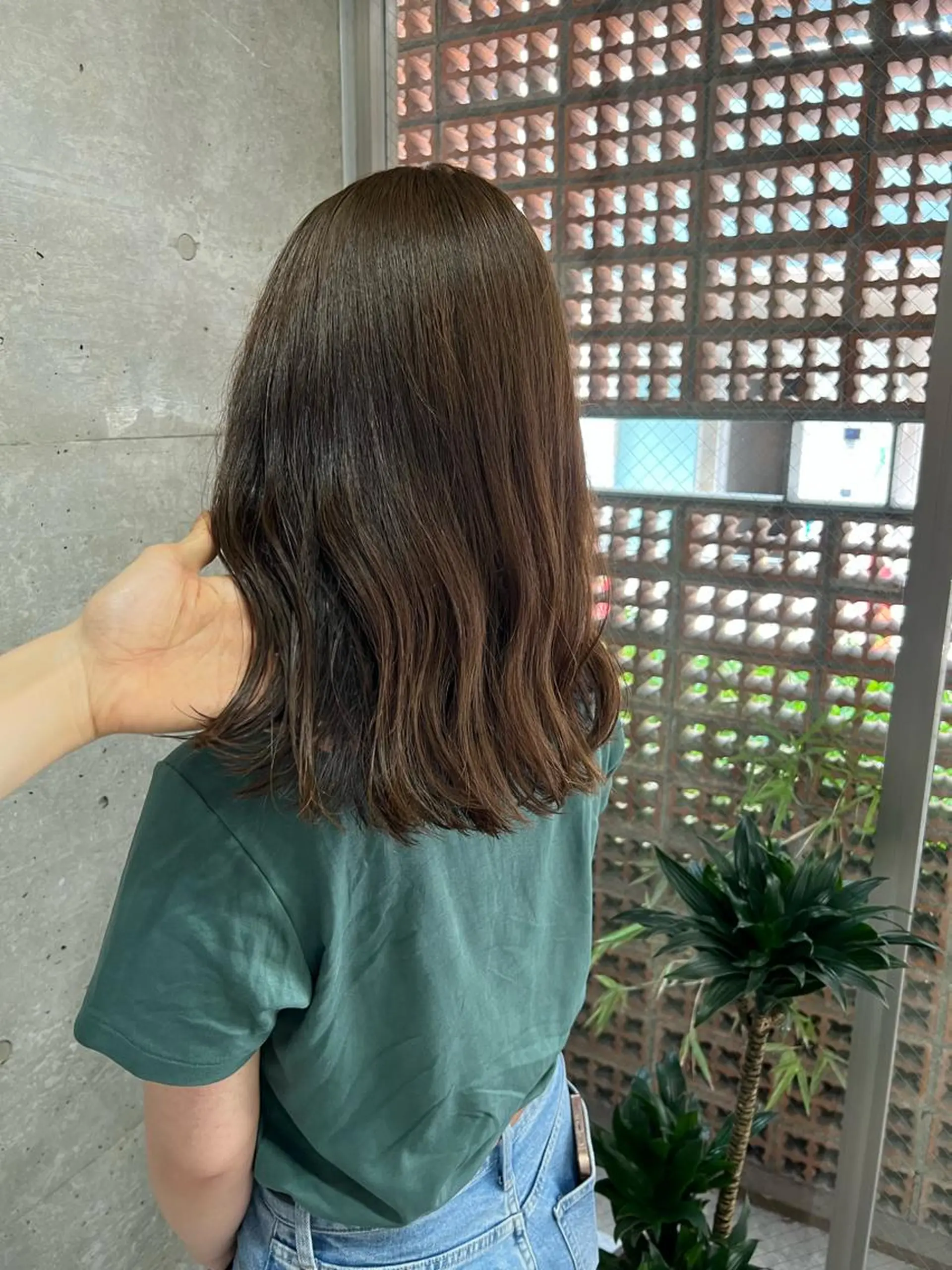 セミロング カラー ボブパーマコテ巻き風 パーマNo1深江秀平のヘアスタイル