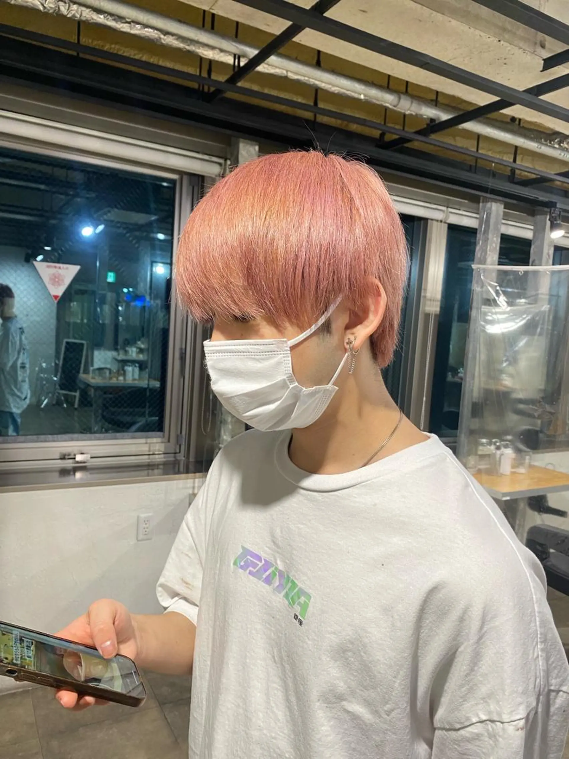 ミディアム カラー メンズ エフェクトブリーチ 🌟前澤啓太朗のヘアスタイル