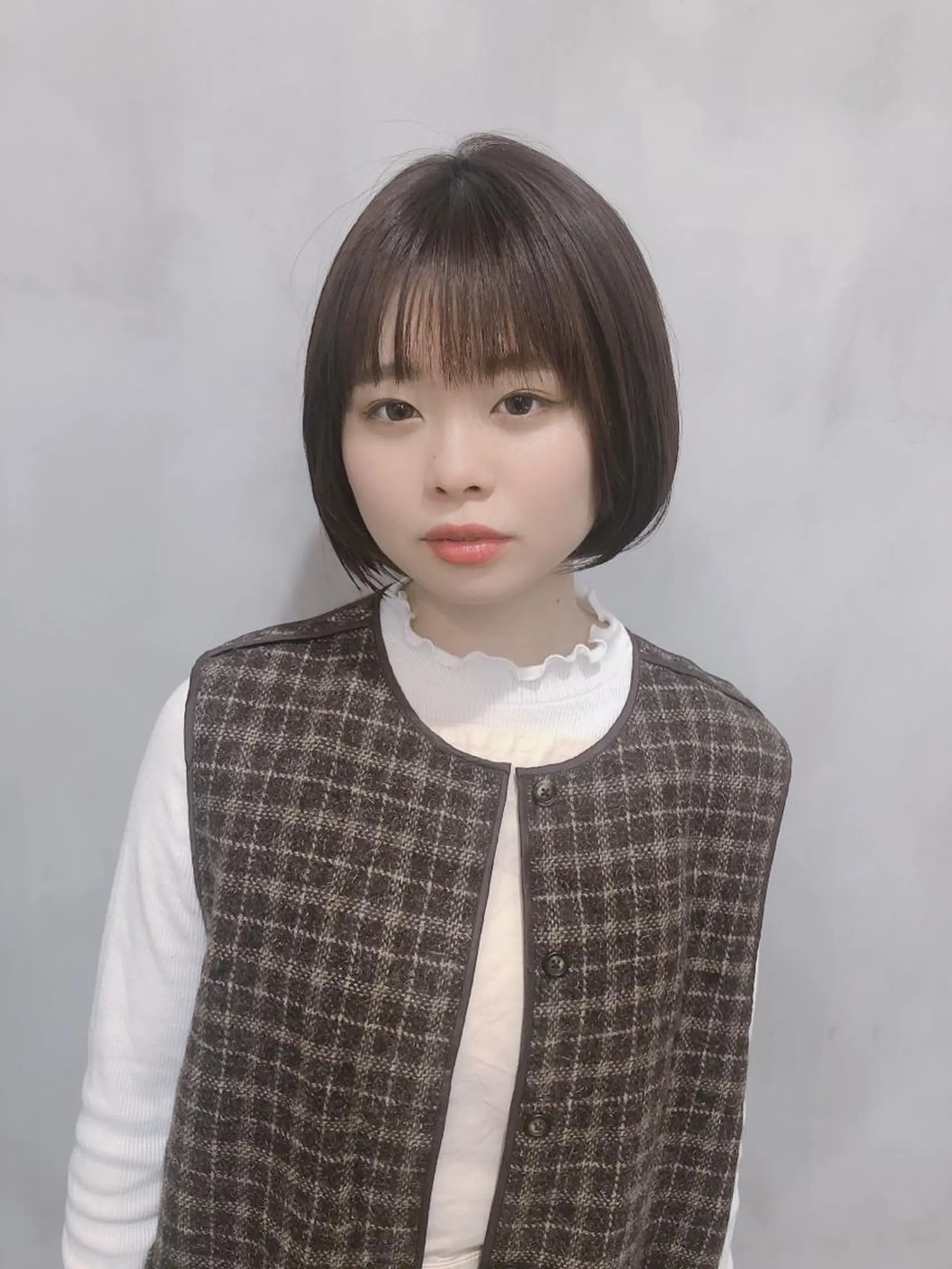 ショート カラー ブラウンカラー ボブ カット ヘアカラー トリートメント Honda Chikaのヘアスタイル