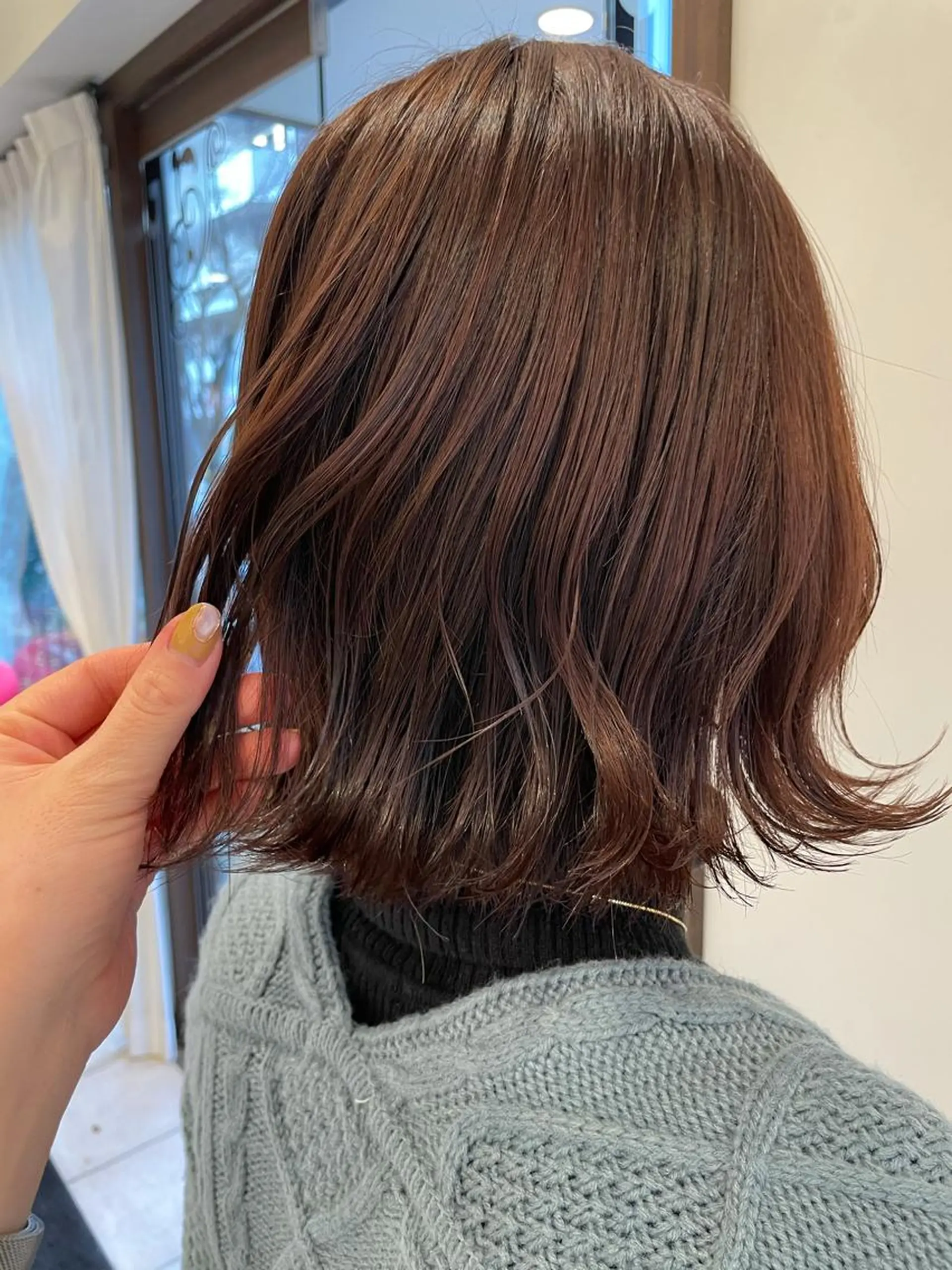 ミディアム ボブ 髪質改善 外ハネヘア トリートメント 韓国風ヘア♡ runaのヘアスタイル