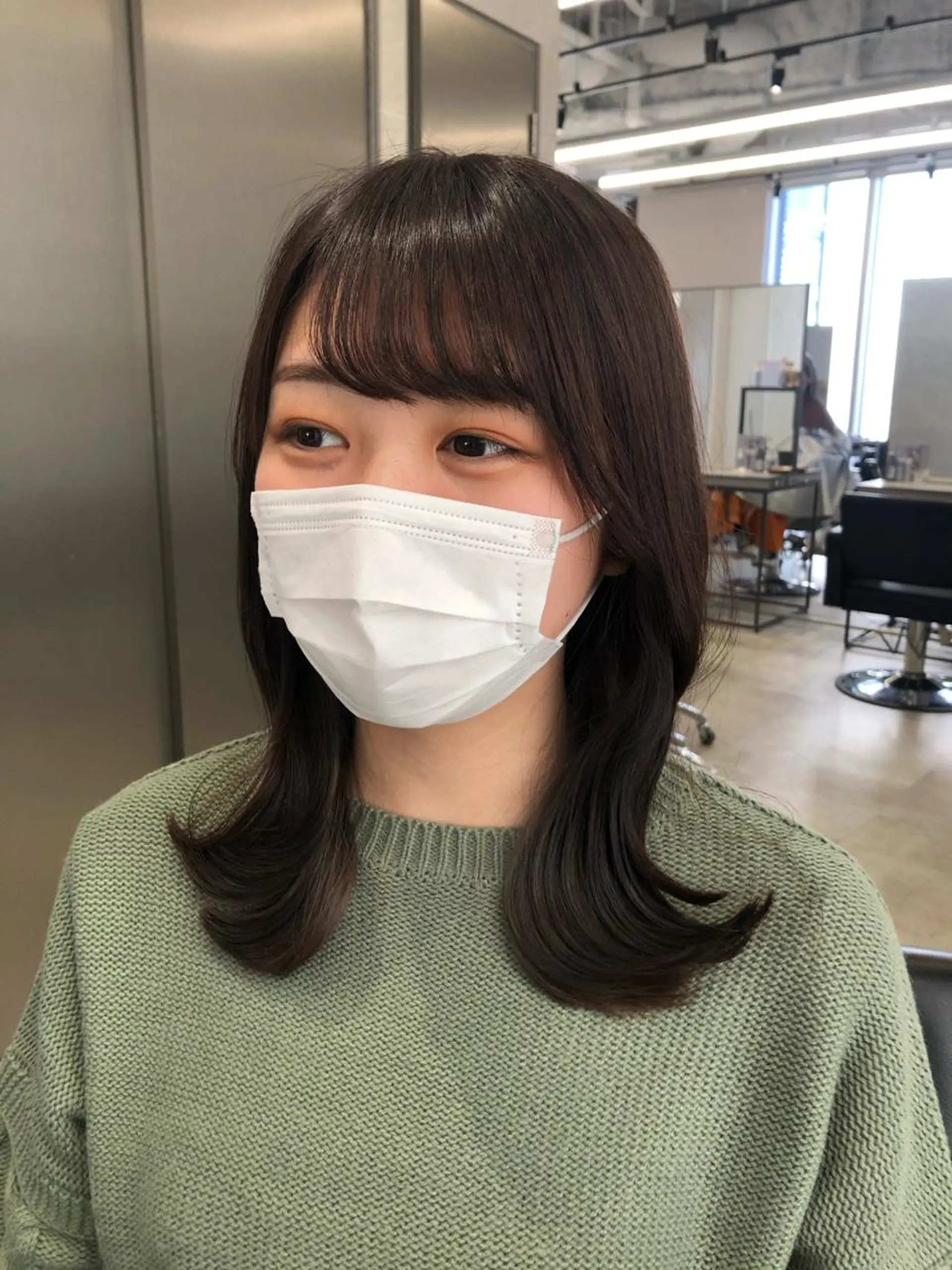 ミディアム カット ヘアカラー トリートメント ❤︎︎韓国ヘア❤︎︎ 𝑺𝒉𝒊𝒉𝒐のヘアスタイル