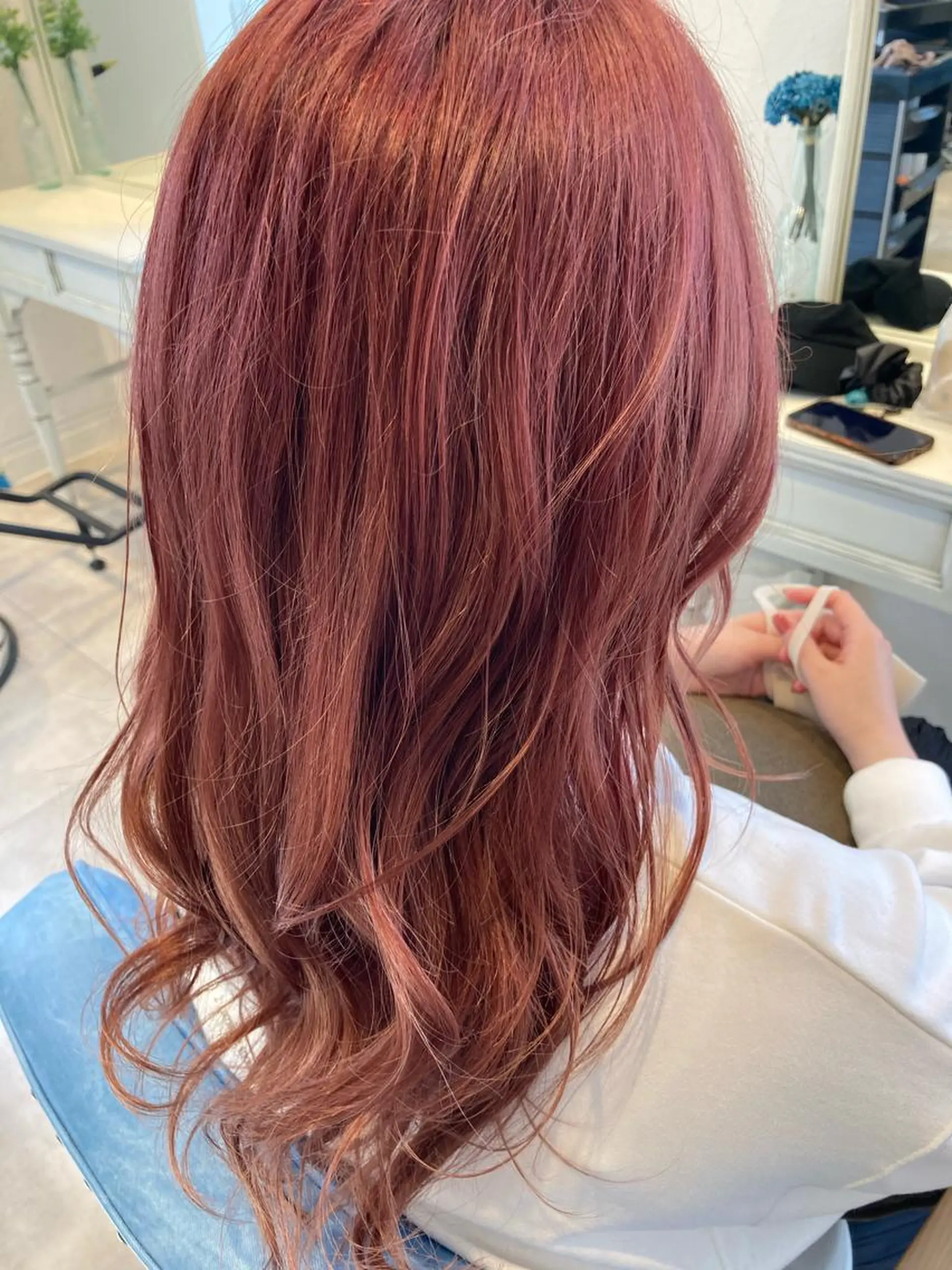 ロング カラー ピンクカラー ROSSO春日部店 /髪質改善/カワムラのヘアスタイル