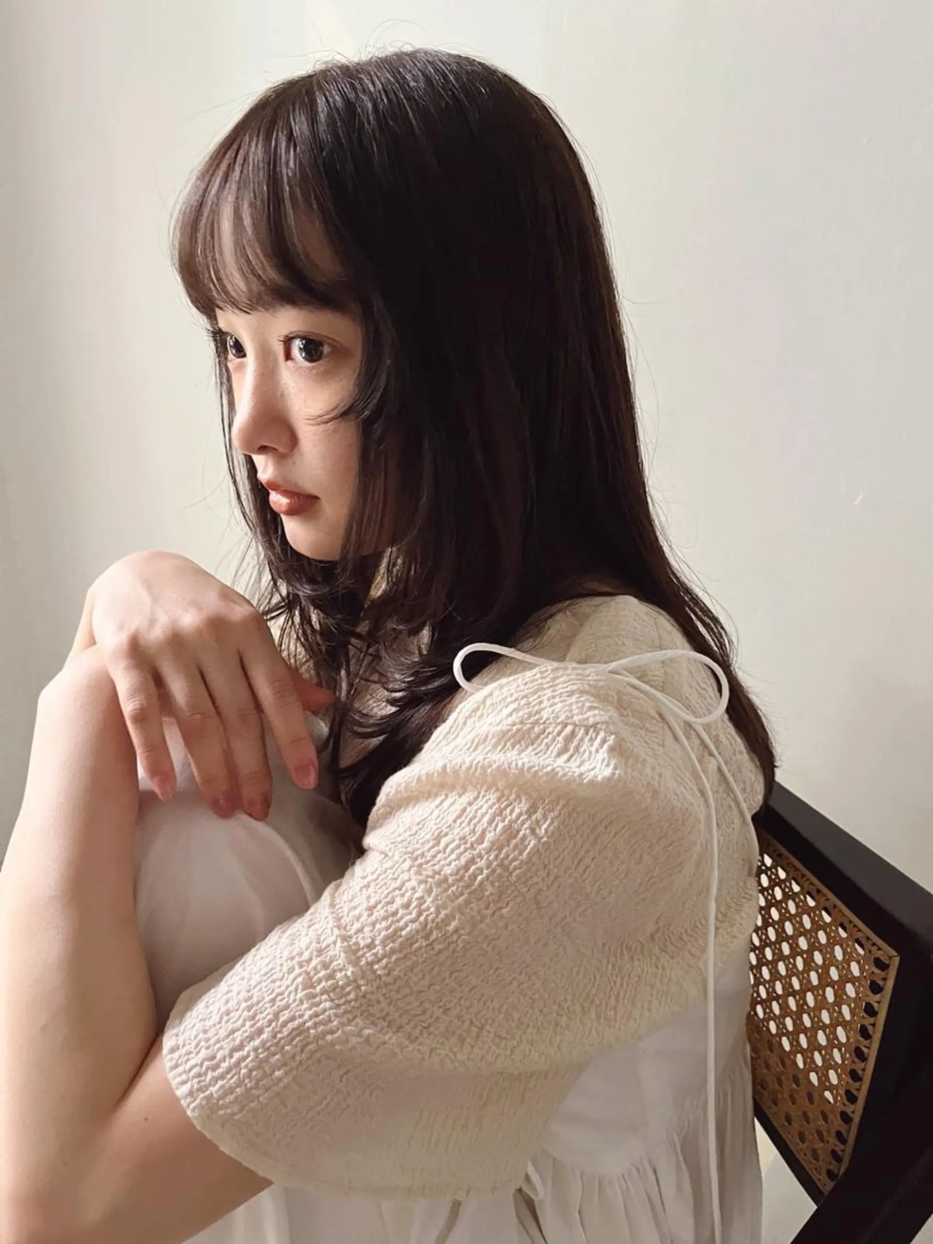 ミディアム カラー カット ヘアカラー 西山 紗耶香🪽 透明感カラー/ボブのヘアスタイル