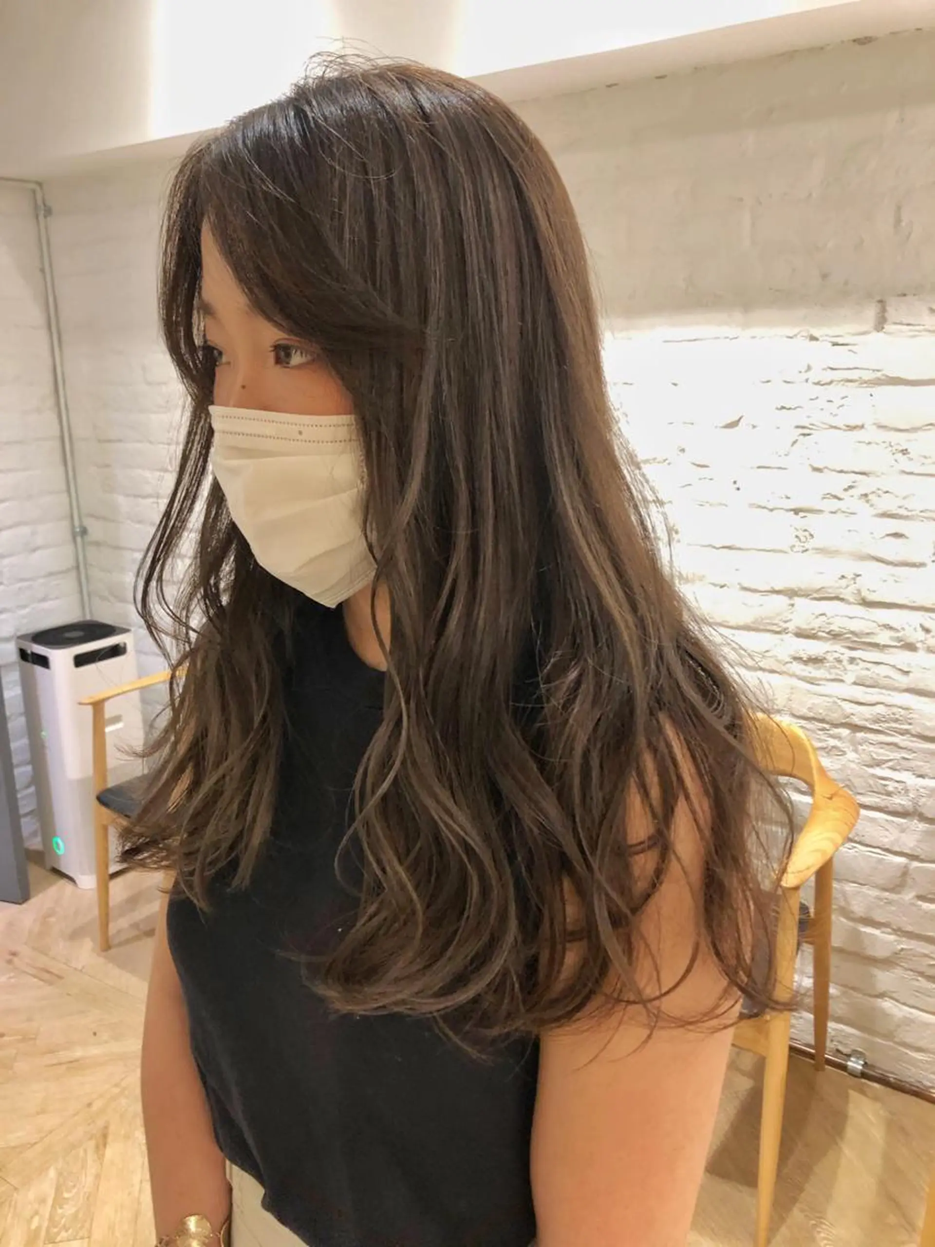 ロング アッシュ ハイライト ボブ/レイヤー 🌟梅田盛一🌟のヘアスタイル