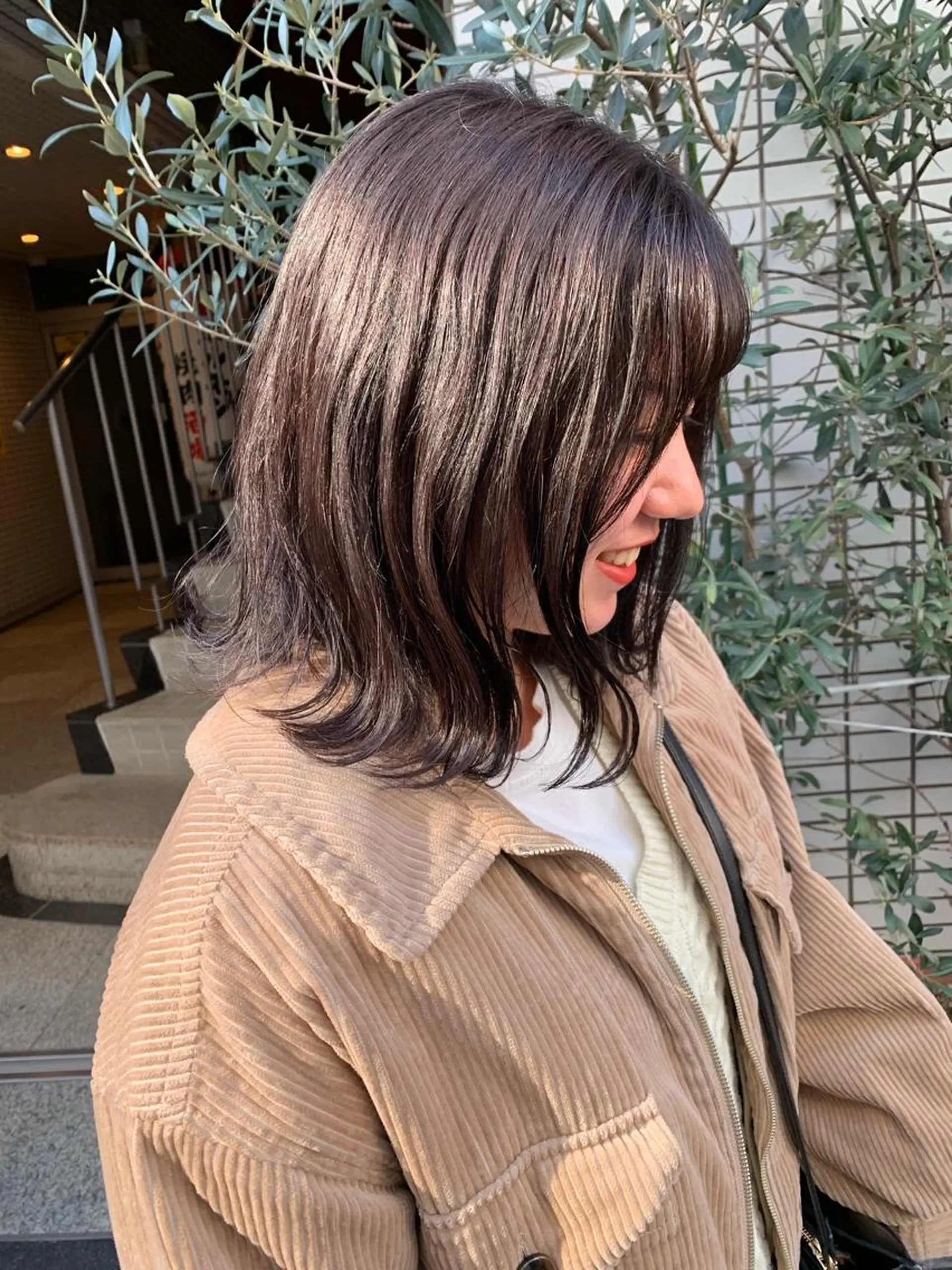 ミディアム カラー ヘアアレンジ 🫧透明感カラー/ ボブ/小笠原汐海🪽のヘアスタイル