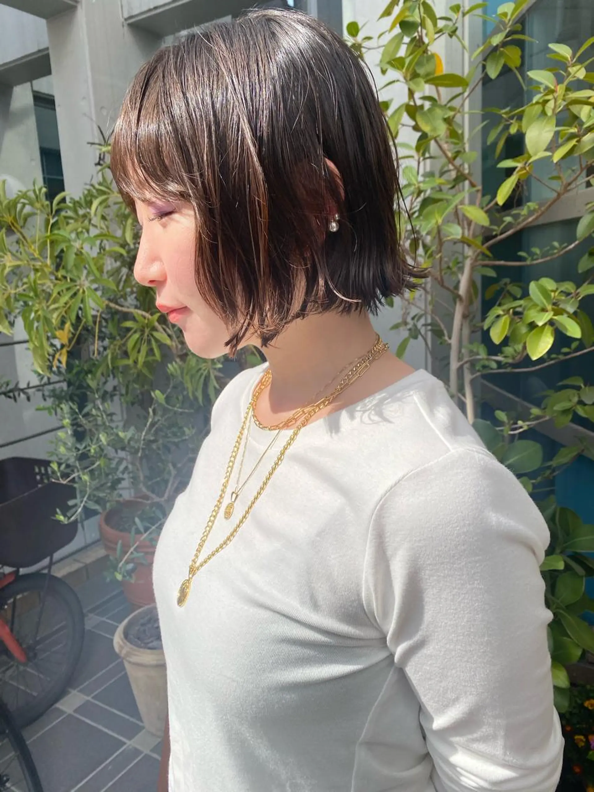 ショート ボブ カット ヘッドスパ レイヤーカット /透明感/千葉怜寿のヘアスタイル