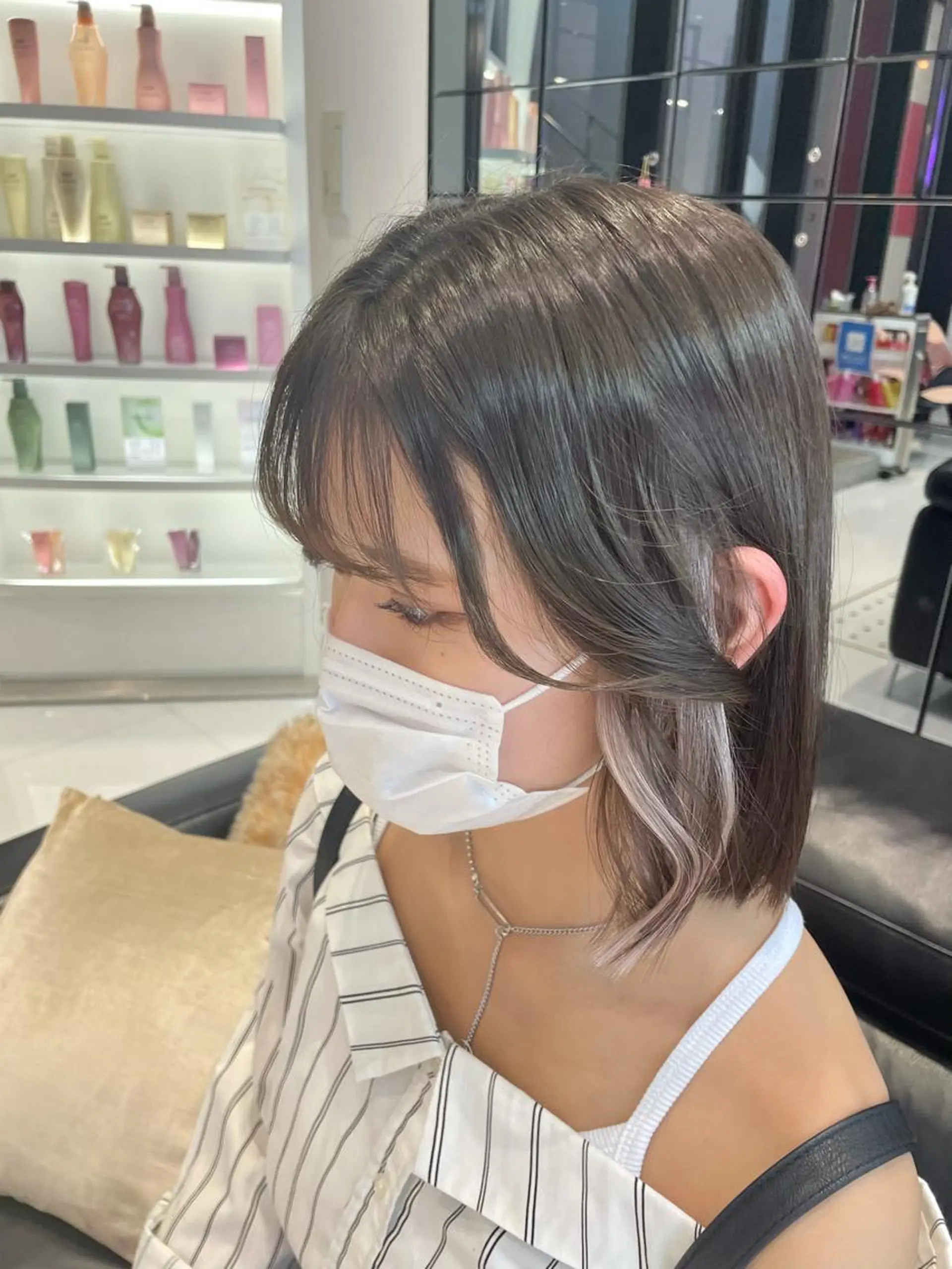 ショート カラー ヘアアレンジ エクステ ハッシュカット/ 韓国ヘア☽⋰mahoのヘアスタイル