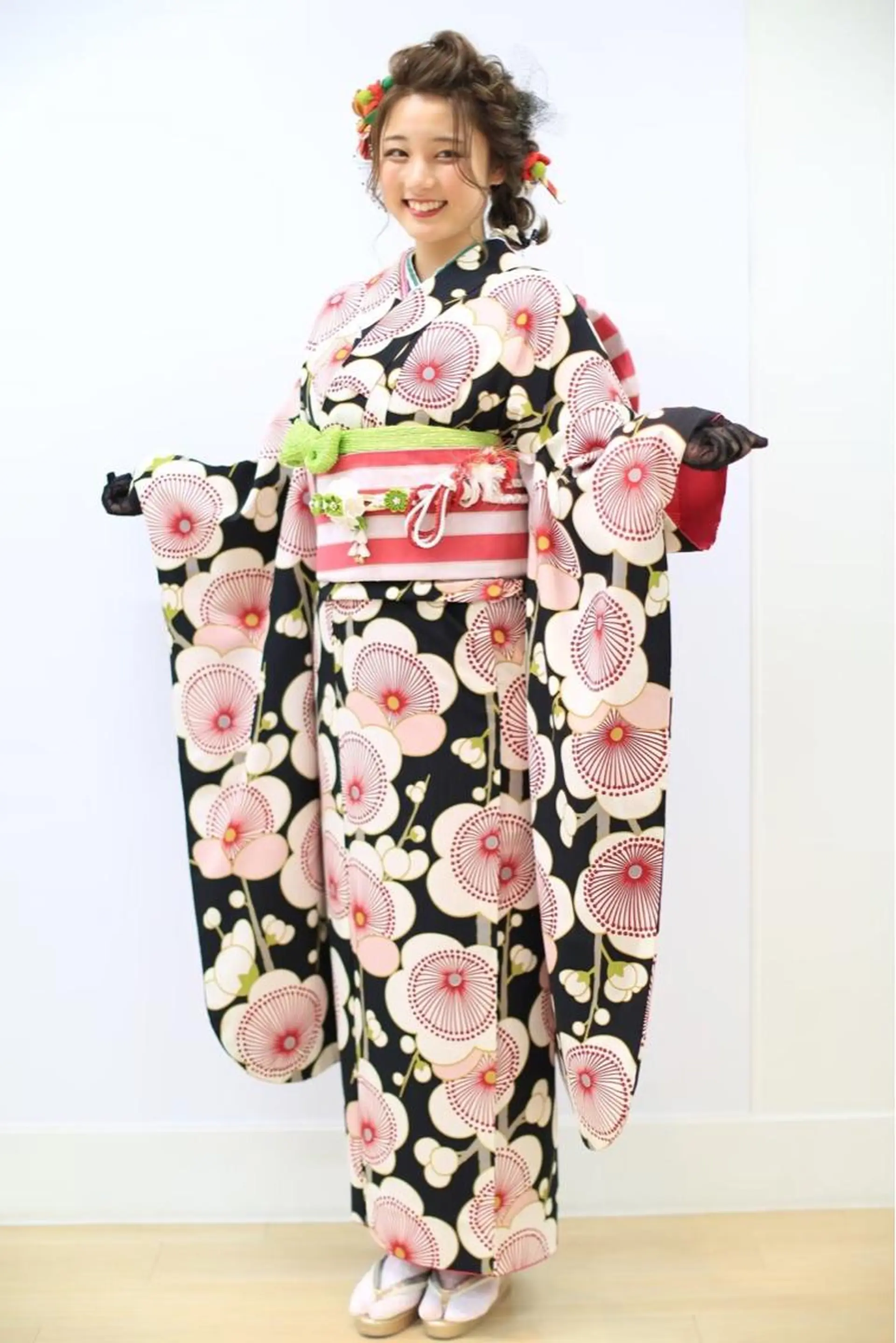 ヘアアレンジ ハウス山下あやか 成人式カットカラーのヘアスタイル