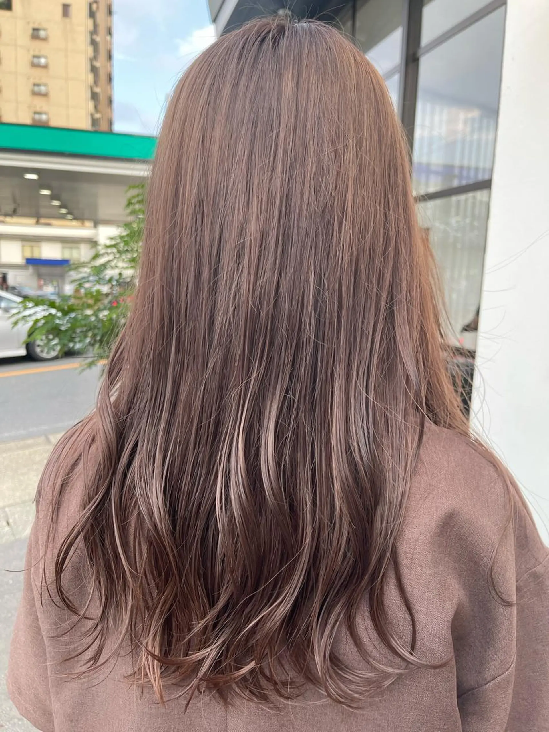 ミディアム カラー ベージュカラー ブリーチ ピンクカラー ピンクベージュ 由比藤理子 ブリーチカラー🌈のヘアスタイル