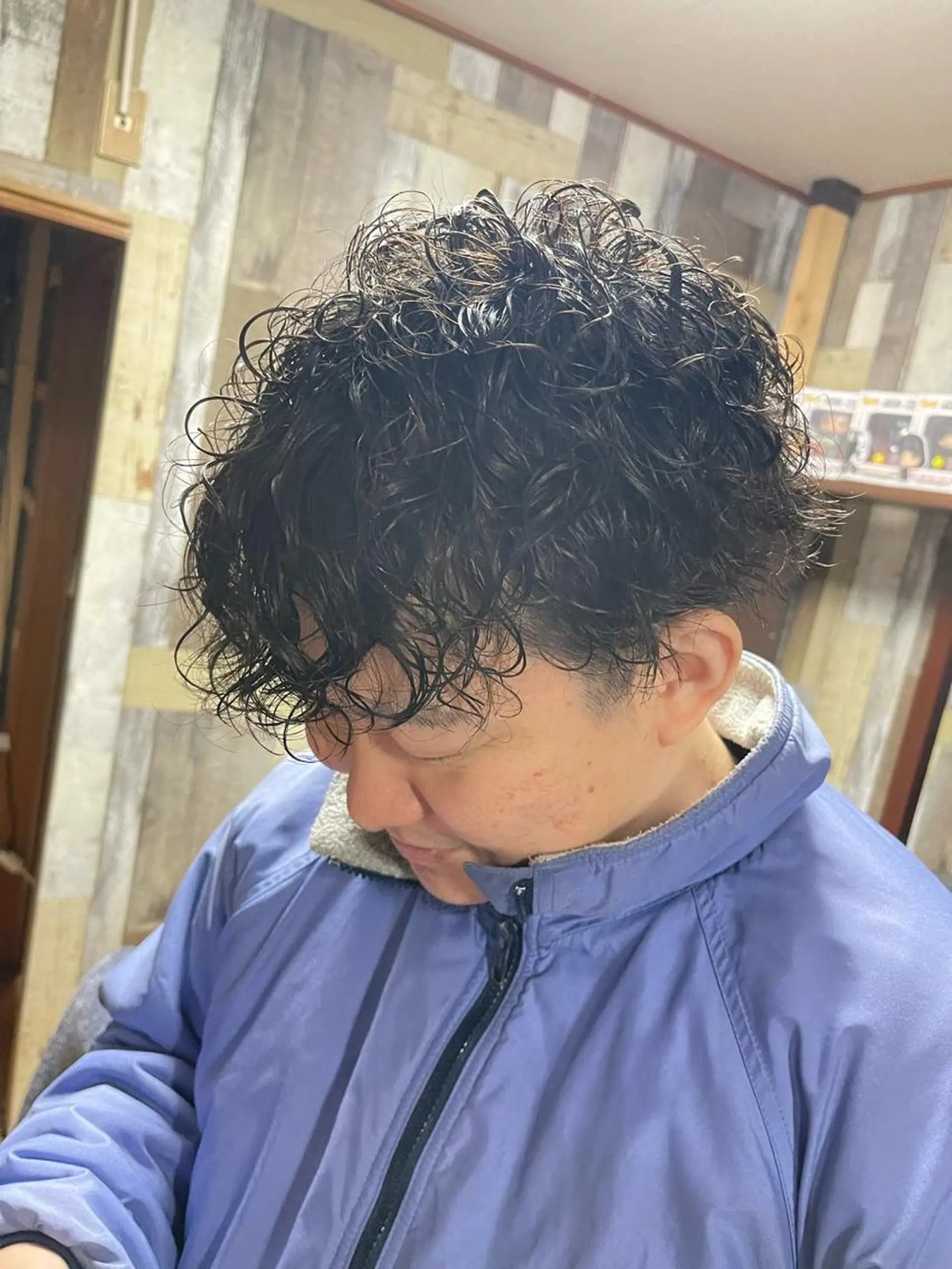 ミディアム パーマ メンズ ミディアムパーマ メンズパーマ カット パーマ spaski所属・メンズ特化型/永井 友貴のヘアスタイル