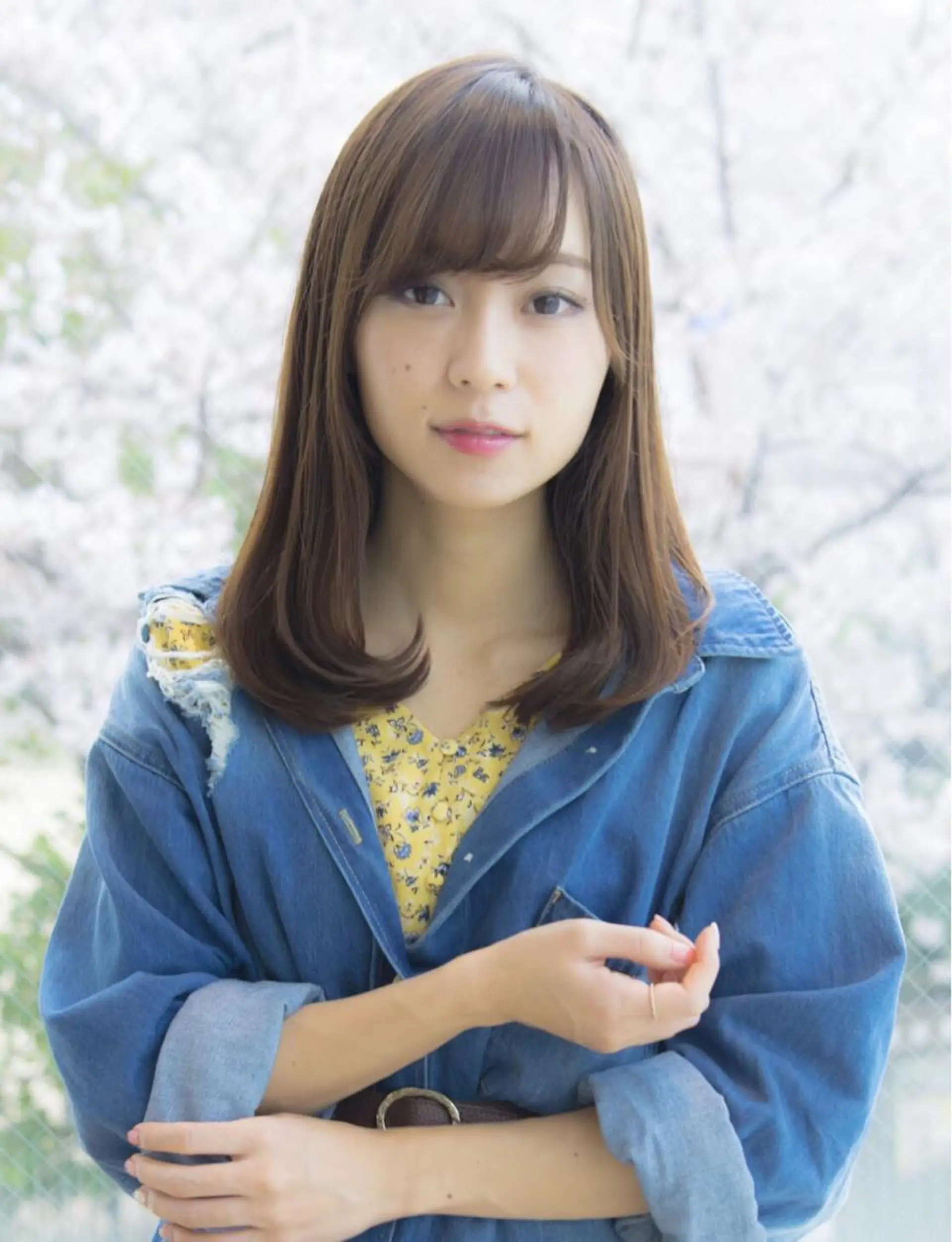 セミロング 大久保 結加のヘアスタイル