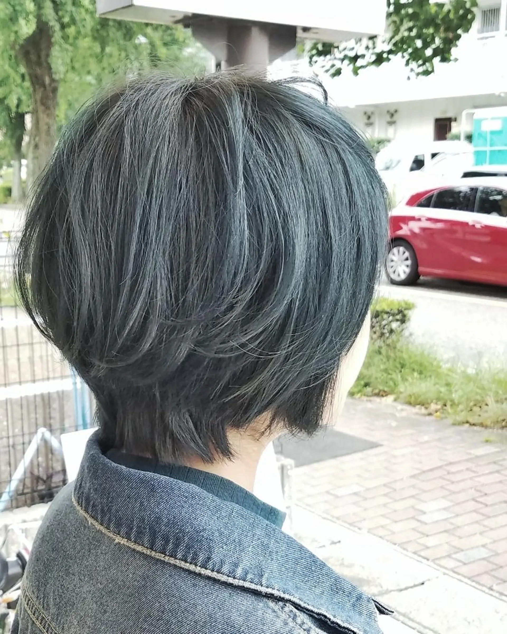 ショート カラー アディクシーカラー カット ヘアカラー sky所属・くわやま まさきのヘアスタイル