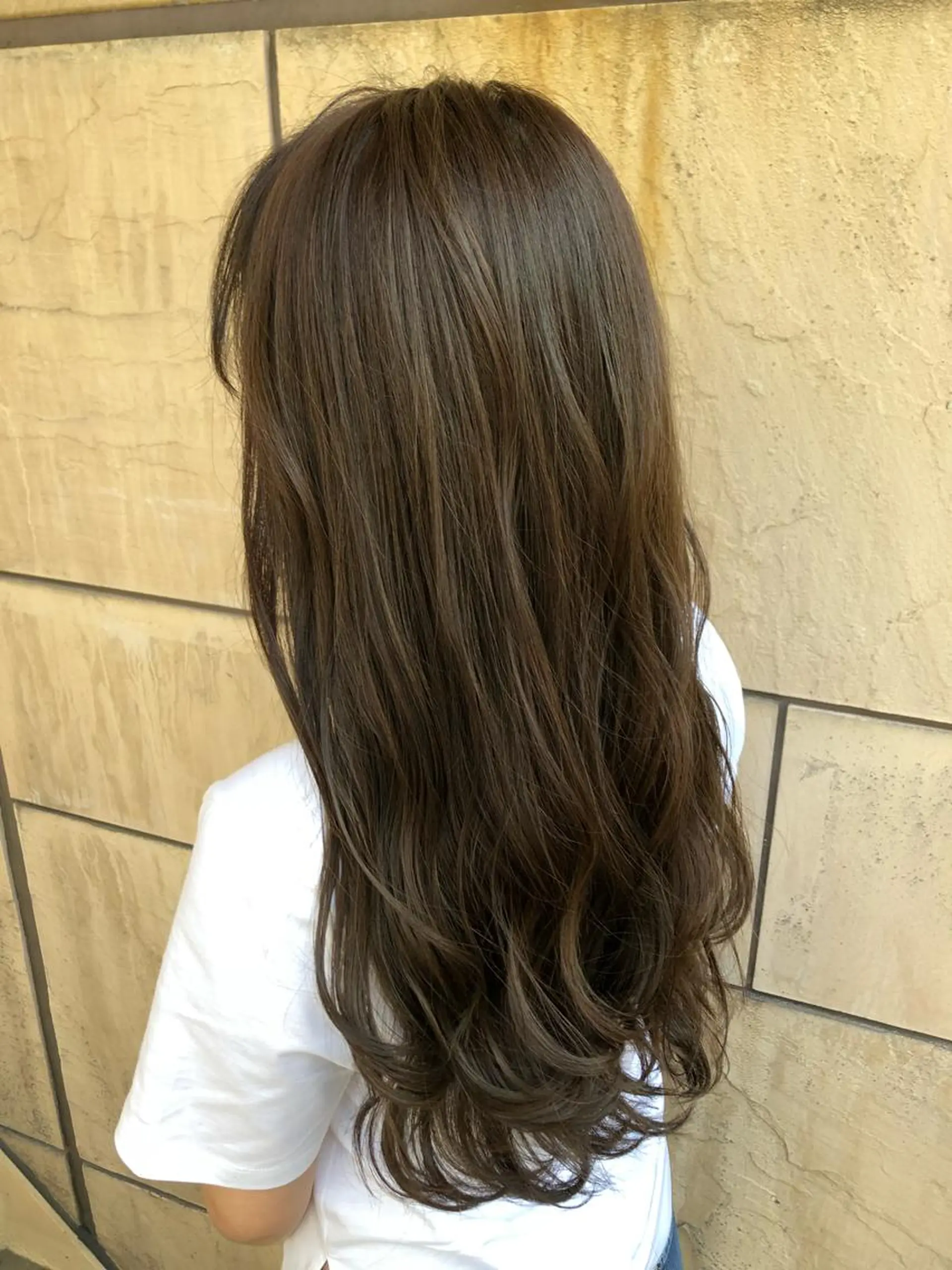 ロング カラー ヘアアレンジ グレージュ ハイライトカラー 3Dハイライト ハイライト ヘアカラー トリートメント 髪質改善 MAKIのヘアスタイル