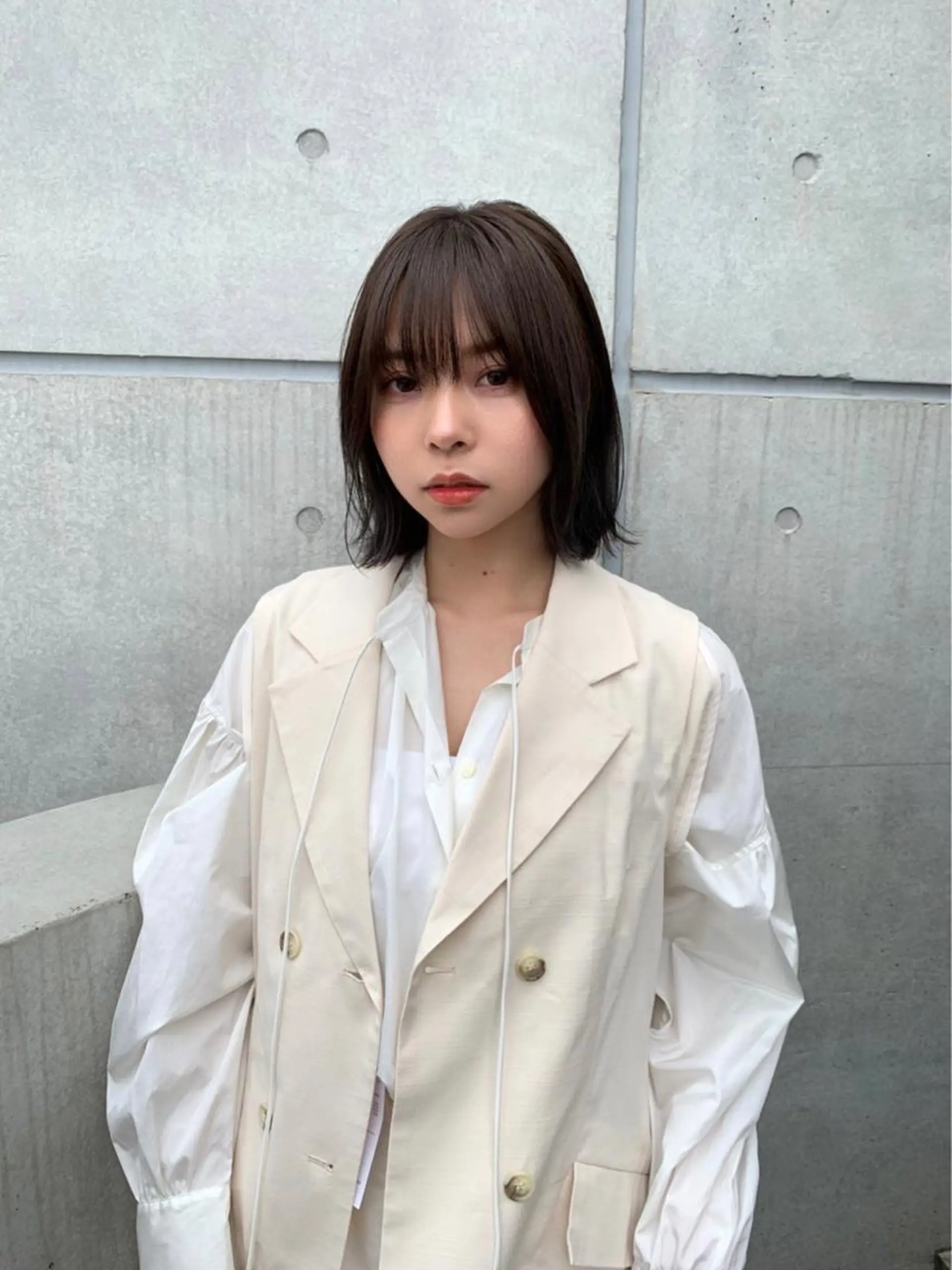 ミディアム カット ヘアカラー オシャレ髪✔️ 店長オオキアキヒロのヘアスタイル