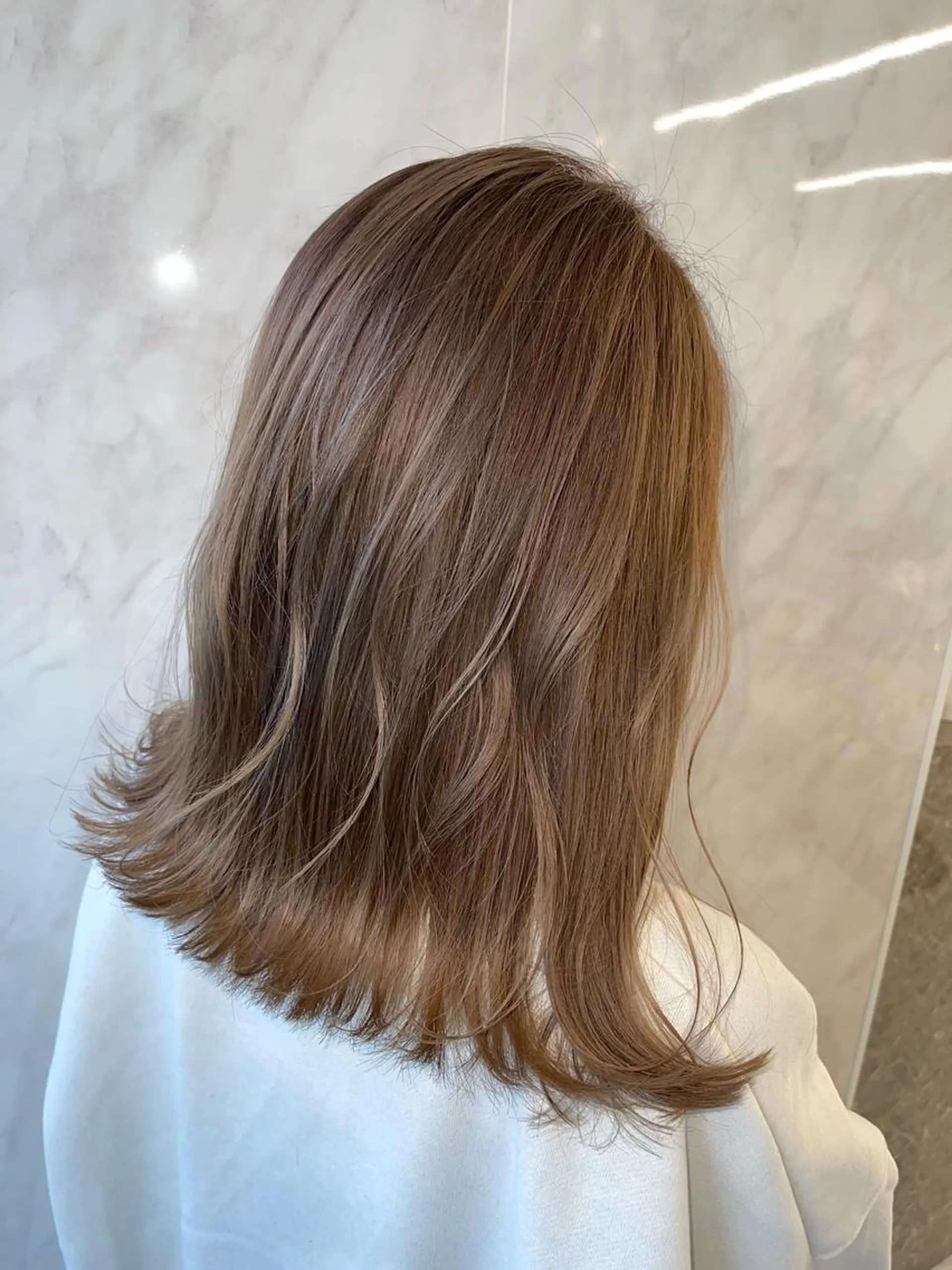 ミディアム カラー カット ヘアカラー トリートメント 𝐑𝐲𝐮𝐤𝐢 【店長】ALEAPのヘアスタイル