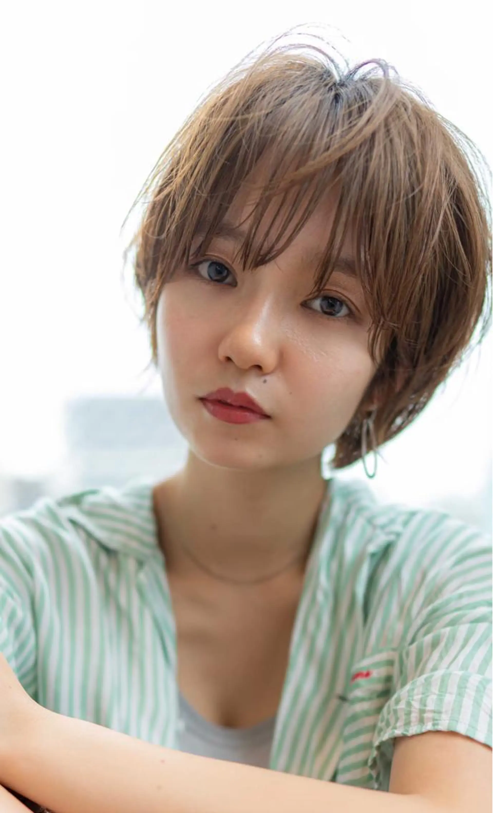 ショート カラー 丸みショート ベージュカラー ショートヘア RAF TOKYO所属・10月限定モニター 髪質改善美髪矯正のヘアスタイル