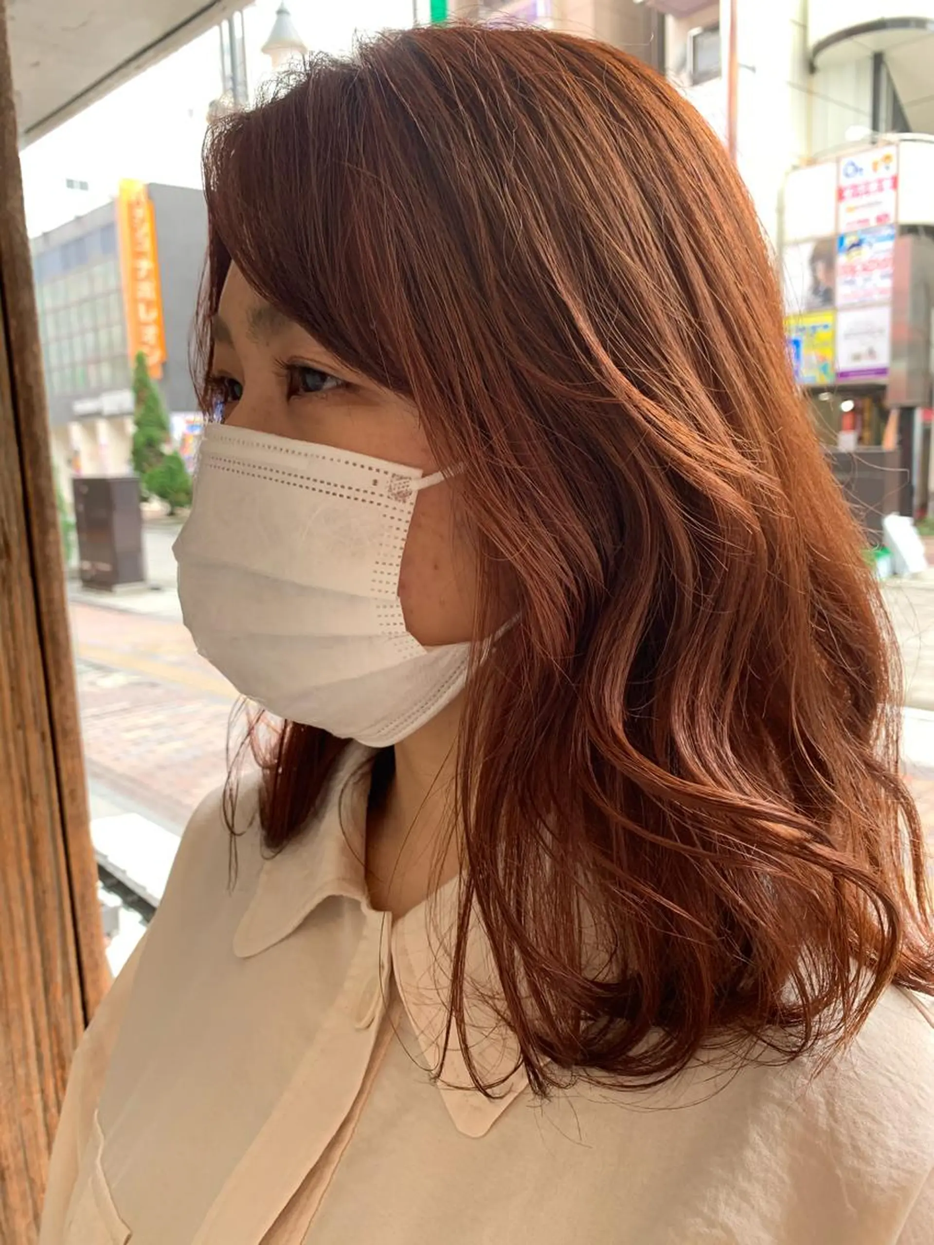 セミロング カラー 平野 優奈のヘアスタイル