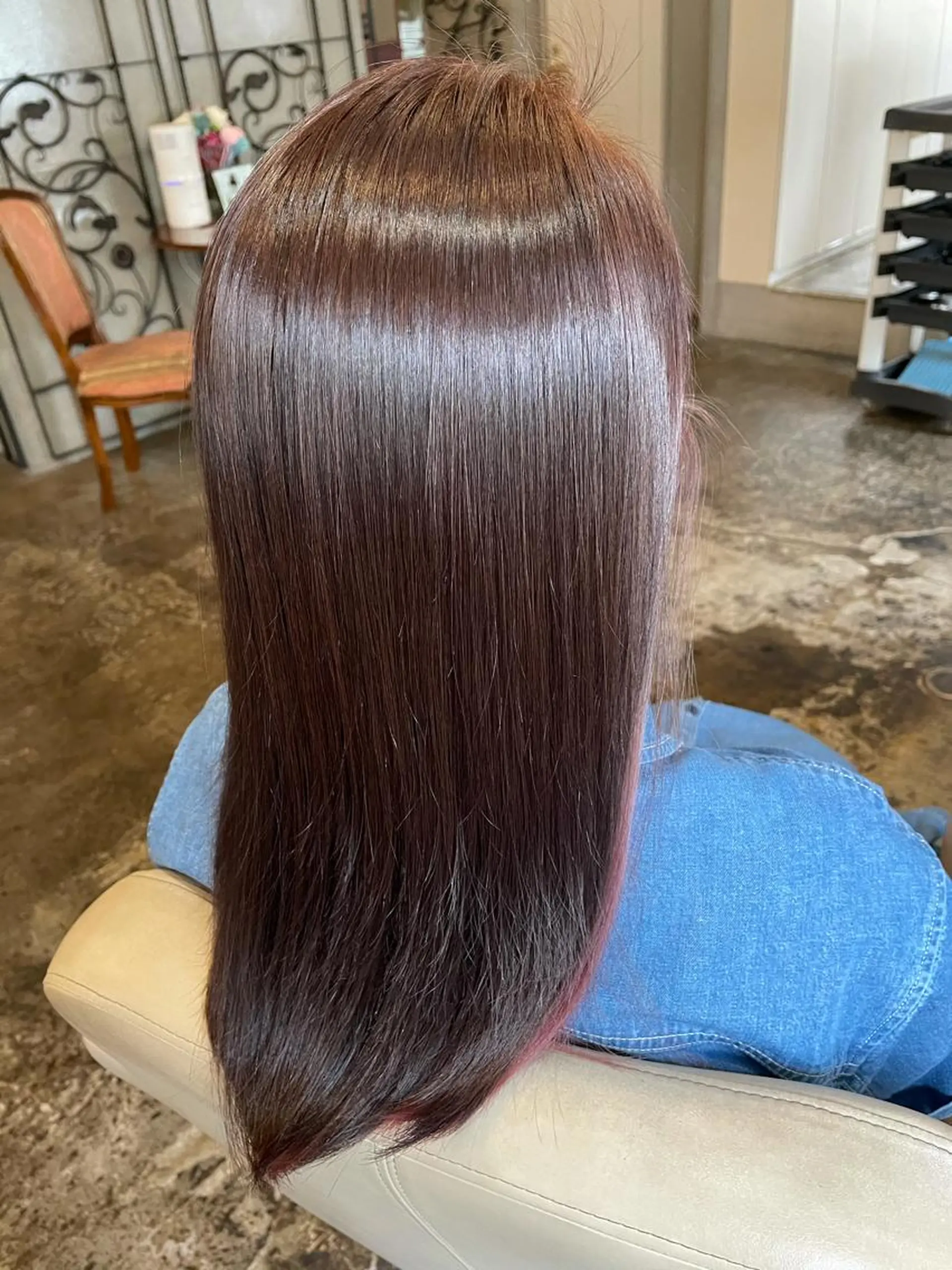 セミロング カラー パーマ ヘアアレンジ メンズ ヘアカラー トリートメント ヘアセット 表参道Lise おおいしおりのヘアスタイル