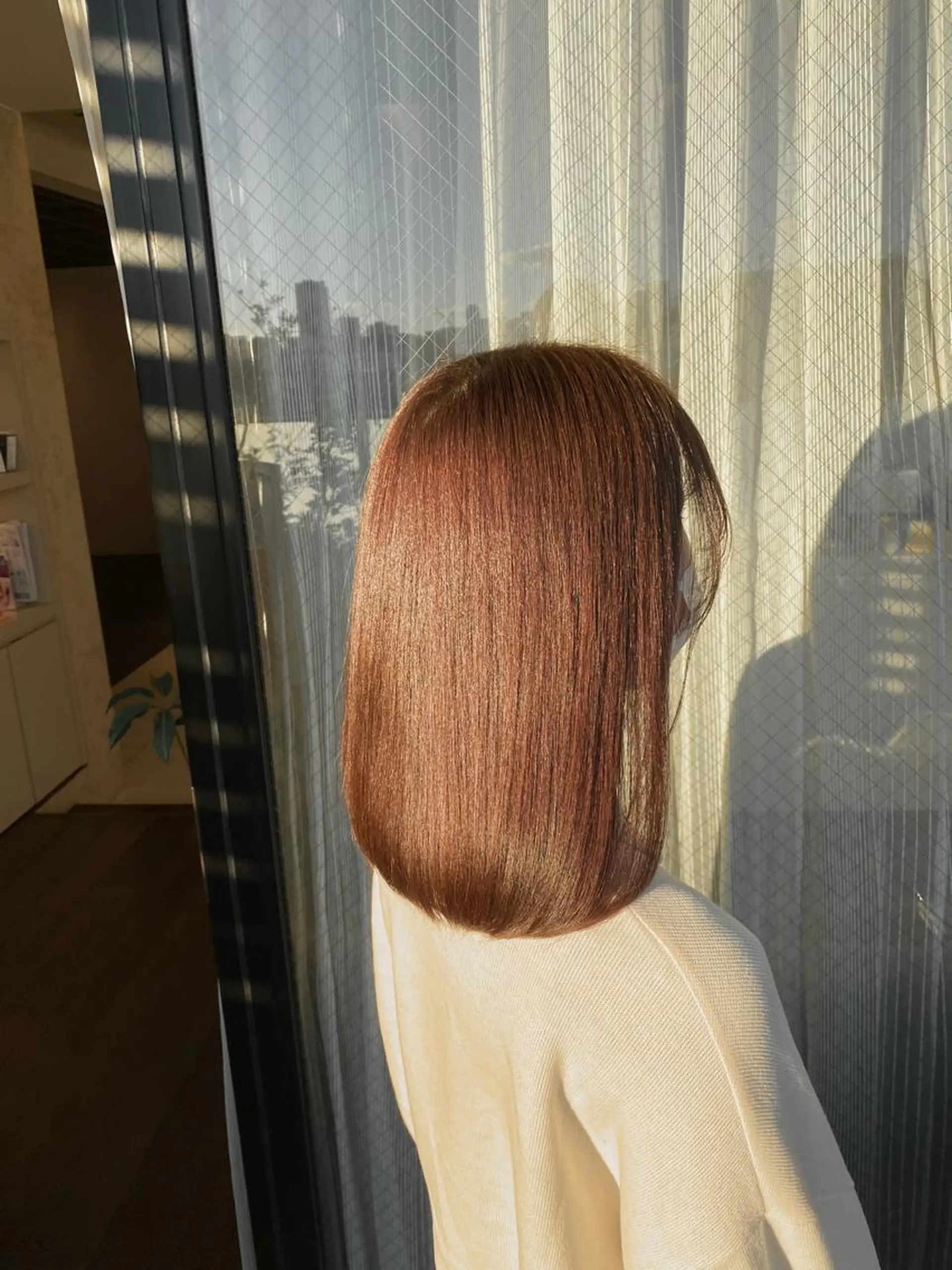 ミディアム カラー ブリーチ ブリーチなしカラー トリートメント 谷田部 千鶴のヘアスタイル