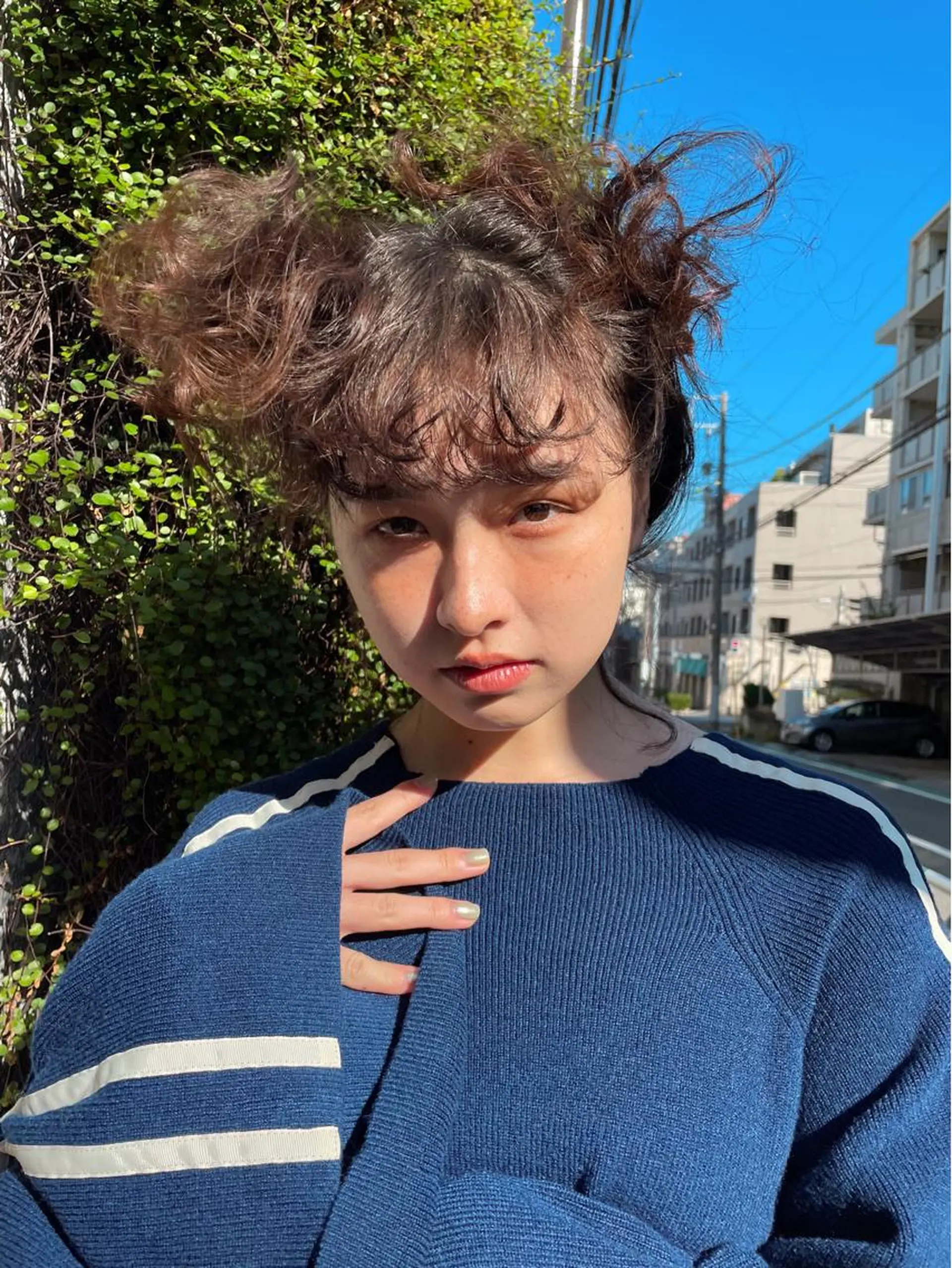 セミロング カット ヘアカラー パーマ トリートメント 🌼U24 ヘアデザインラボのヘアスタイル