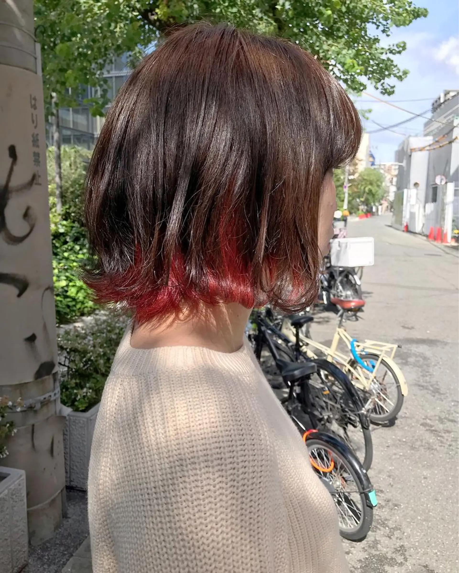 ミディアム カラー 🧡色落ちまで2度綺 麗なカラー🧡ヨシキのヘアスタイル