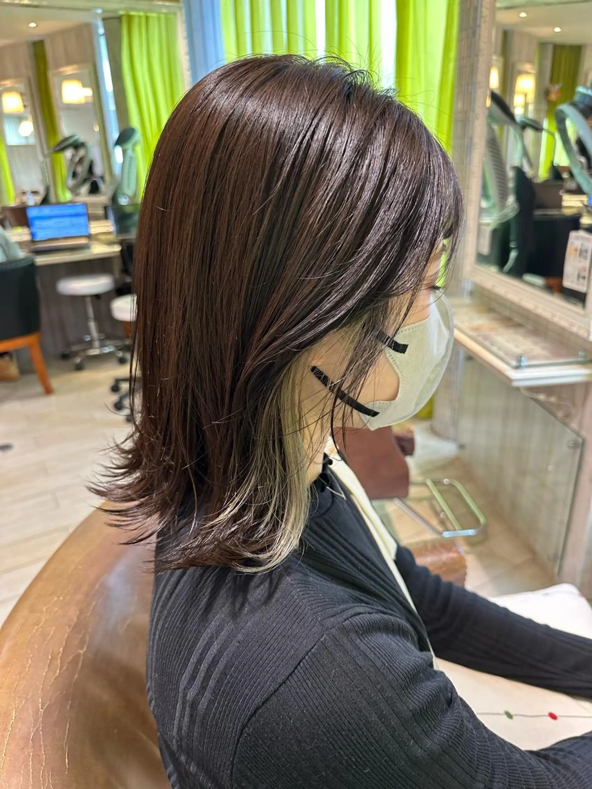 ミディアム カラー 増渕 駿介のヘアスタイル