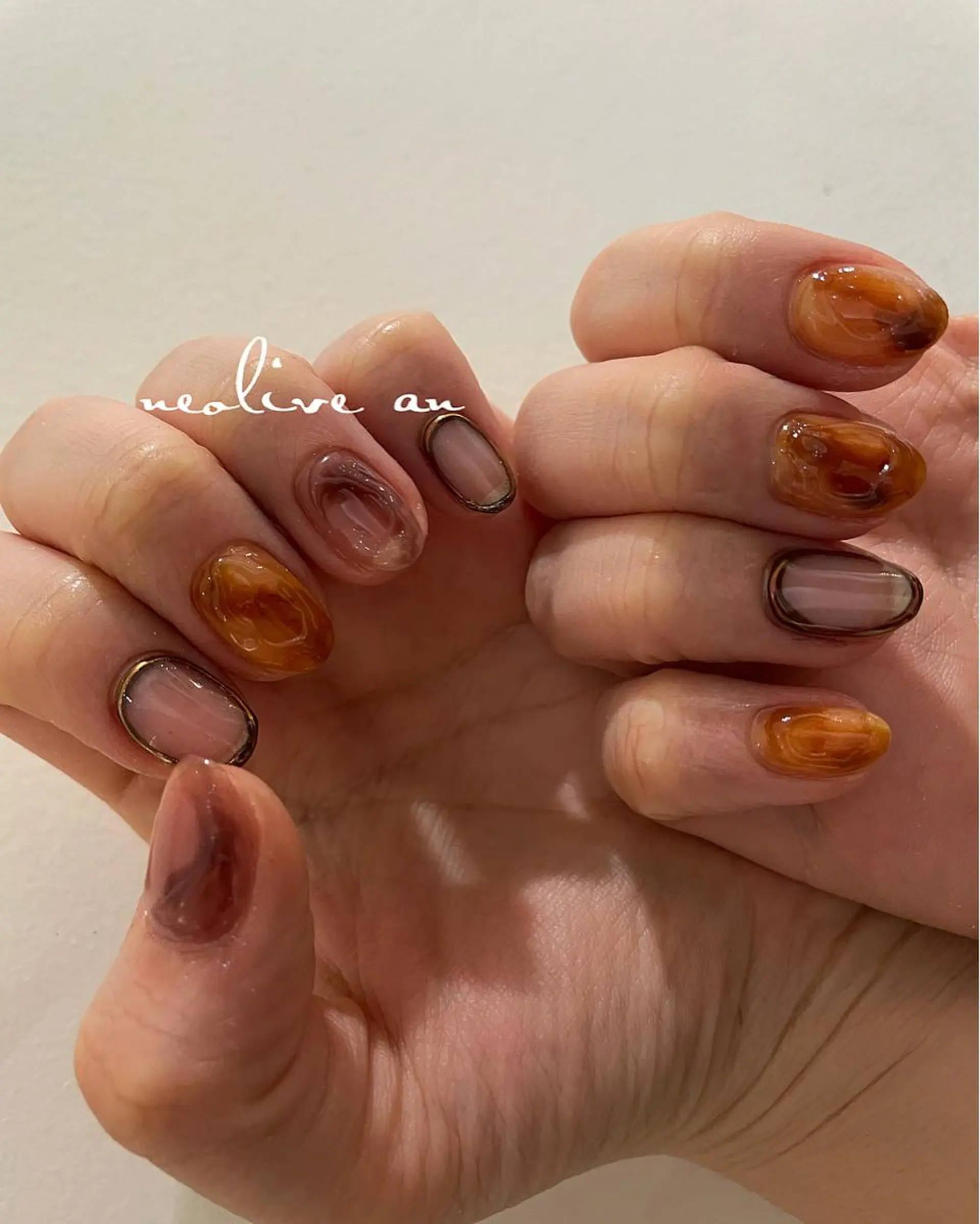 キッズ ネイル べっ甲ネイル feey ⁑erinaのネイルデザイン