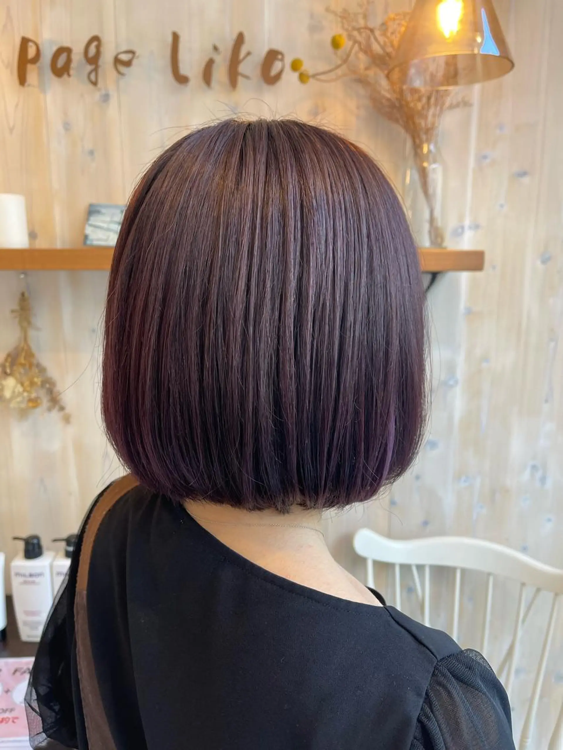 ショート カラー ピンクカラー ピンクパープル パープルカラー ボブ ヘアカラー アニメオタク美容師✂ miharuのヘアスタイル