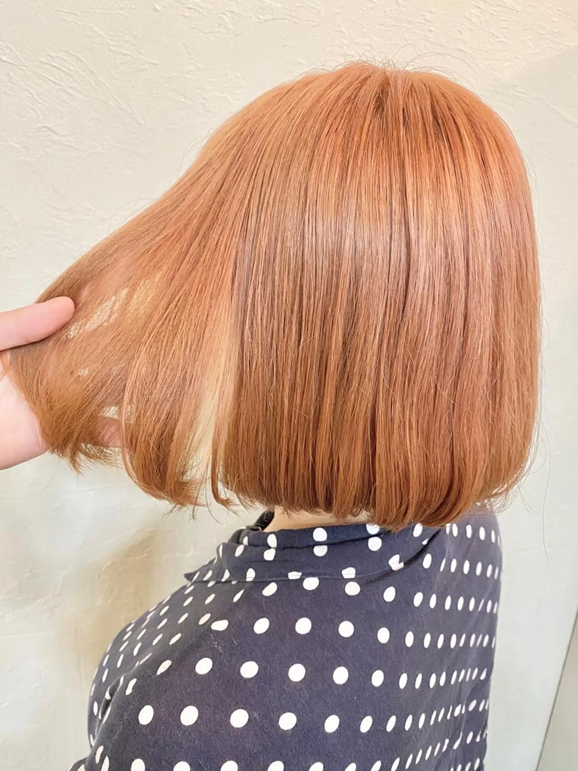 ミディアム カラー ブリーチ オレンジ カット ヘアカラー トリートメント ENIF ヤマグチアツコのヘアスタイル