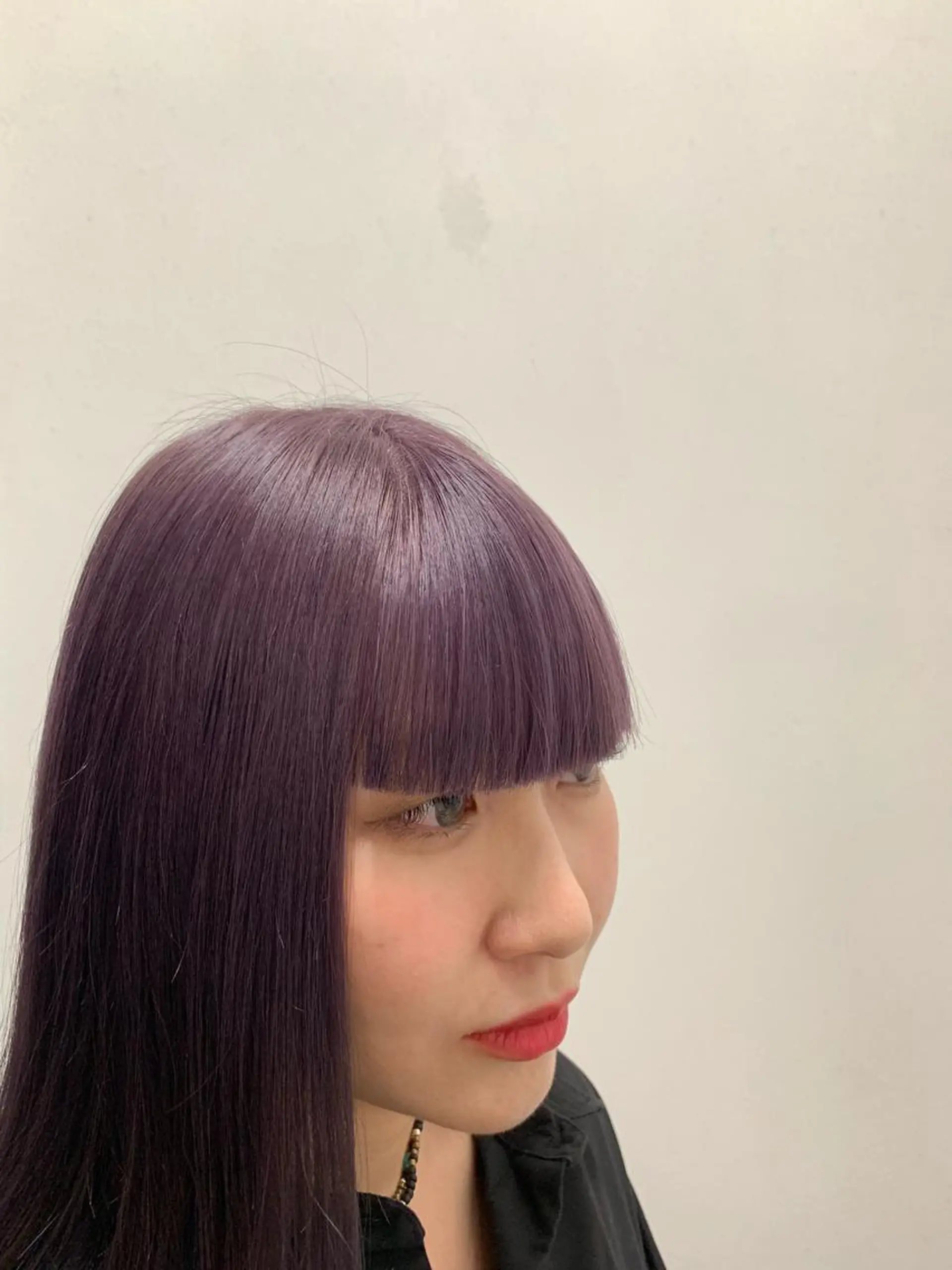 セミロング カラー ヘアアレンジ ブリーチ ケアブリーチ ラベンダーカラー ピンクカラー パープルカラー ヘアカラー トリートメント THE./ブリーチ 透感カラー/髪質改善のヘアスタイル