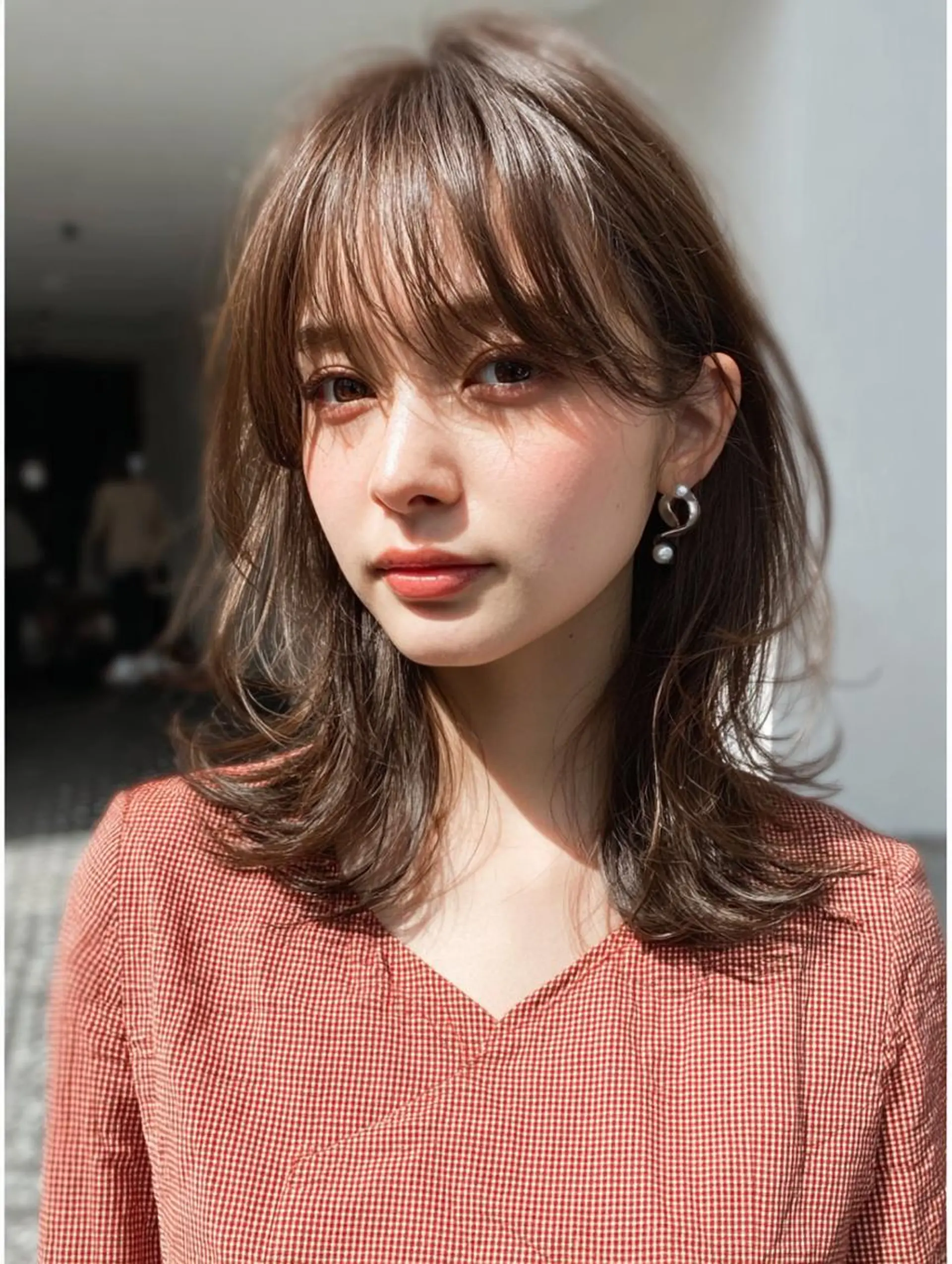 ミディアム ハッシュカット 髪質改善 レイヤーカット 縮毛矯正 トリートメント カット ヘアカラー トリートメント 生艶髪＆レイヤー🔔 渋谷お薦めNo.1✨のヘアスタイル