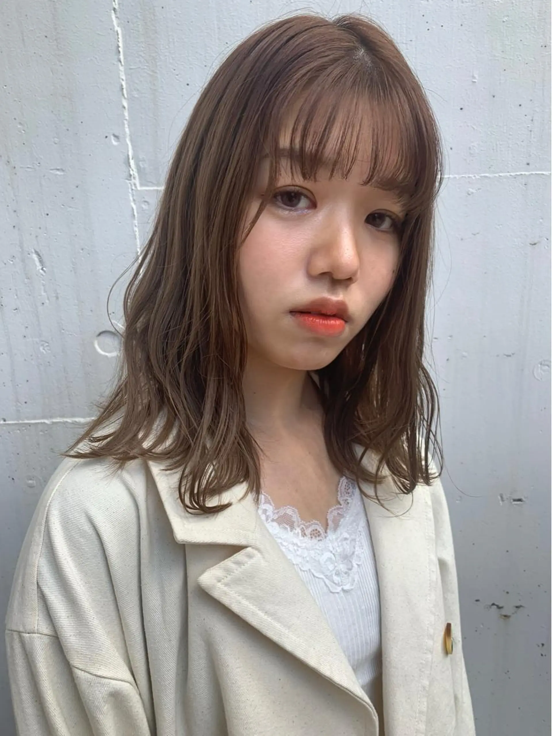 ミディアム カラー カット ヘアカラー ツチダ カホのヘアスタイル