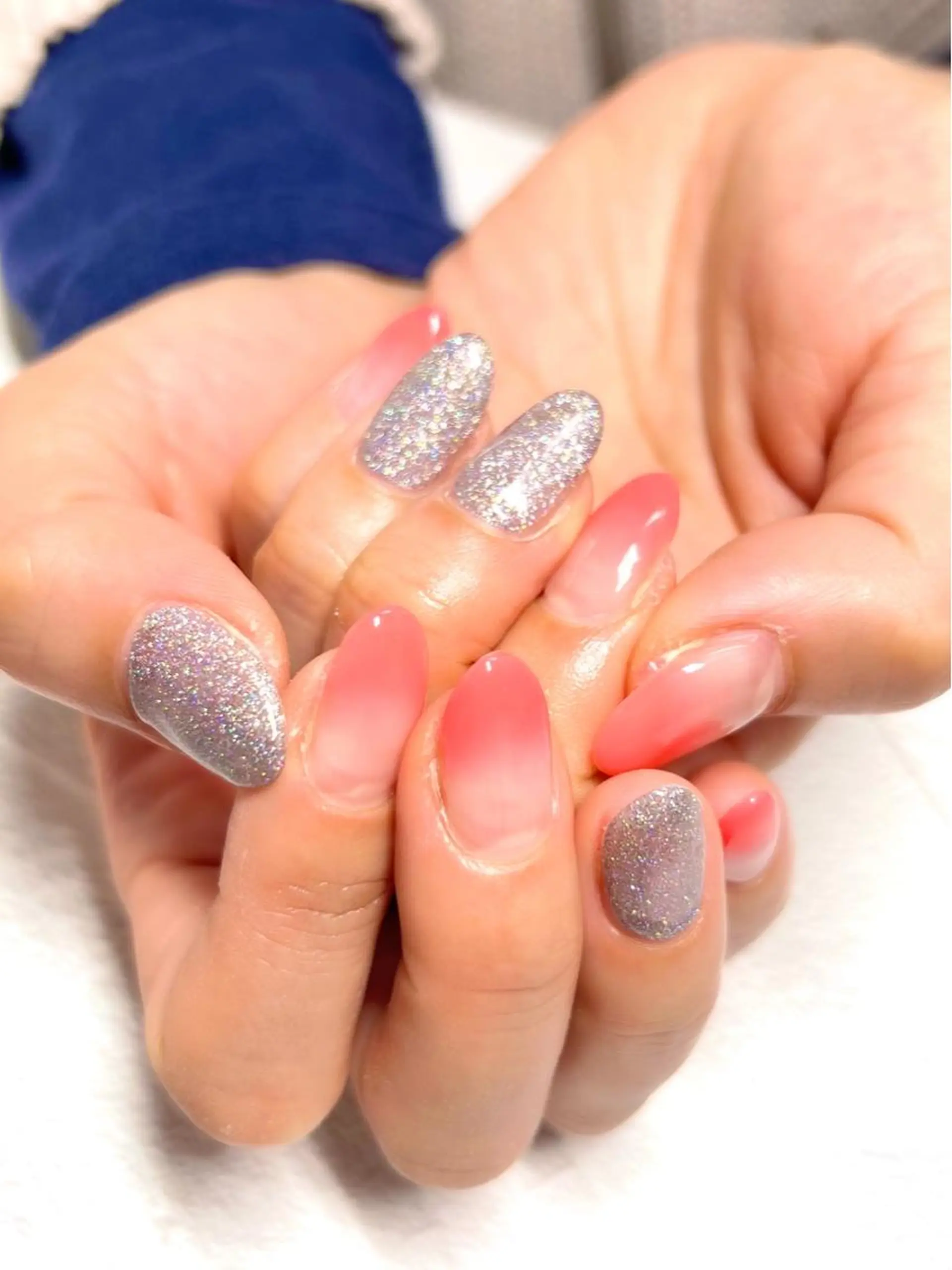 ネイル アートネイル オーロラネイル ジェルネイル 韓国ネイル ロングネイル ハンドネイル clover nailのネイルデザイン