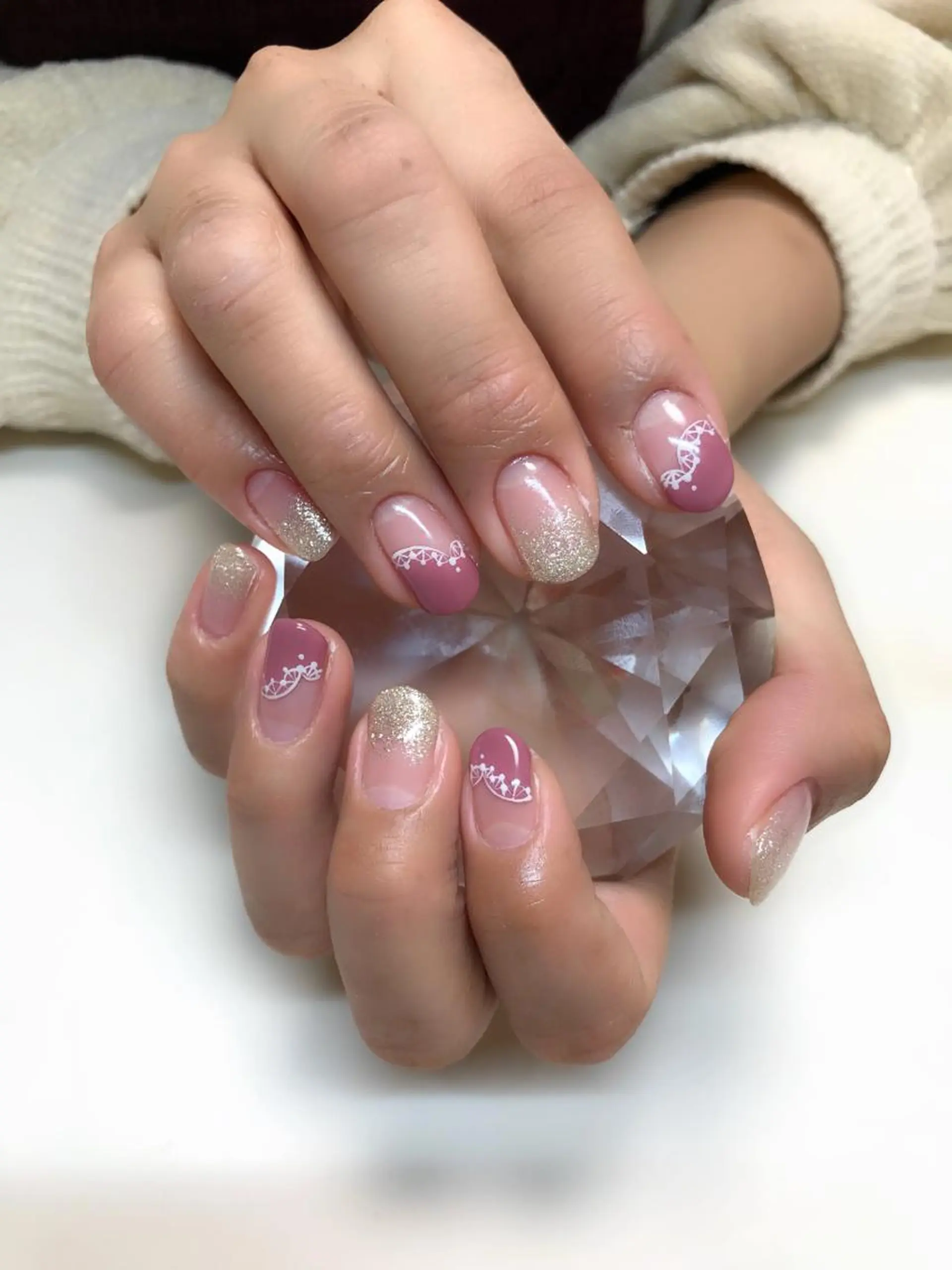 ネイル レース ハンドネイル 'mm所属・'mm  (ミリ) ＭＡＮＡＭＩのネイルデザイン