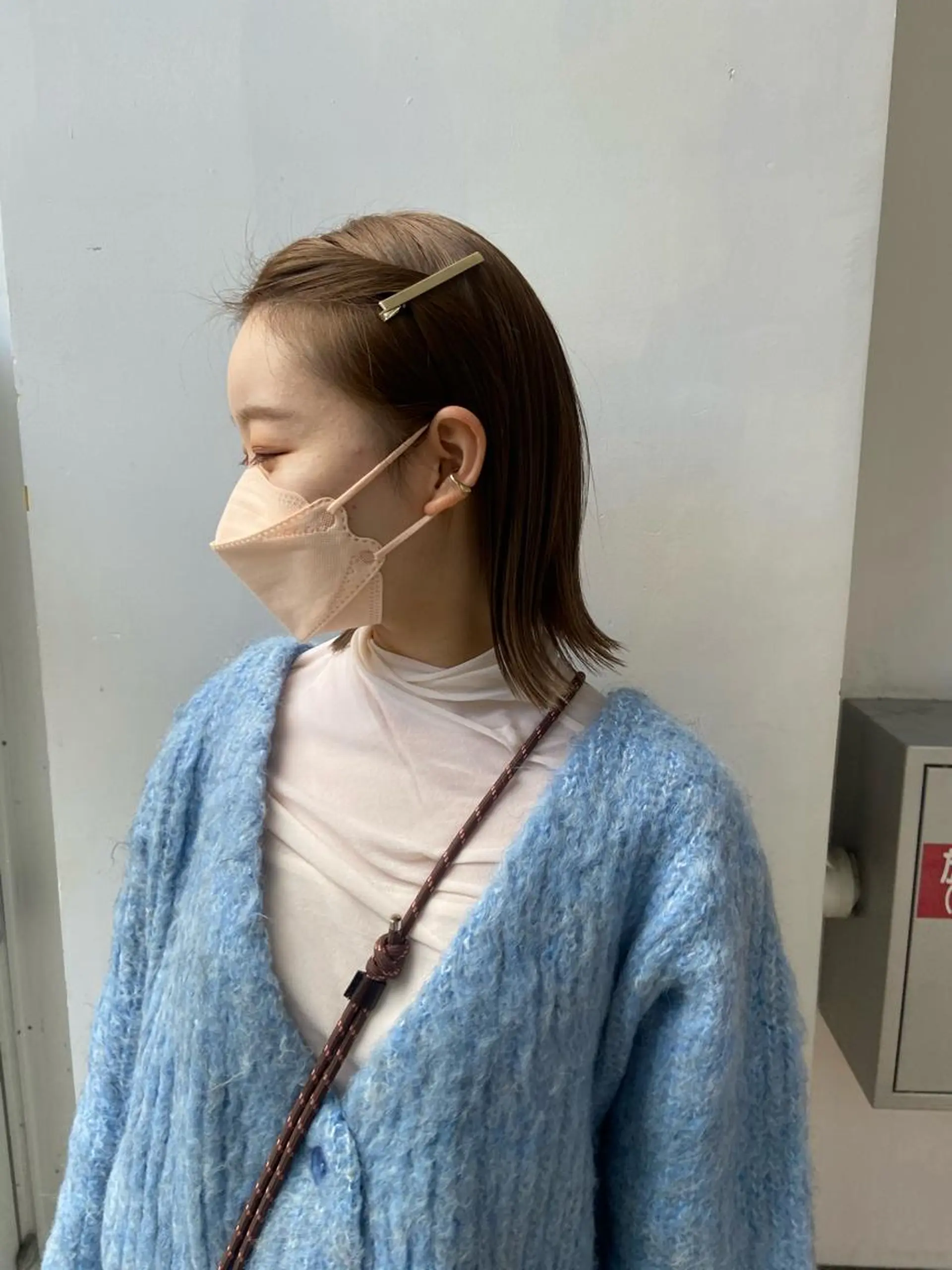 ミディアム カラー ヘアアレンジ ベージュカラー 透明感カラー カット Rinon所属・沖 真琴のヘアスタイル