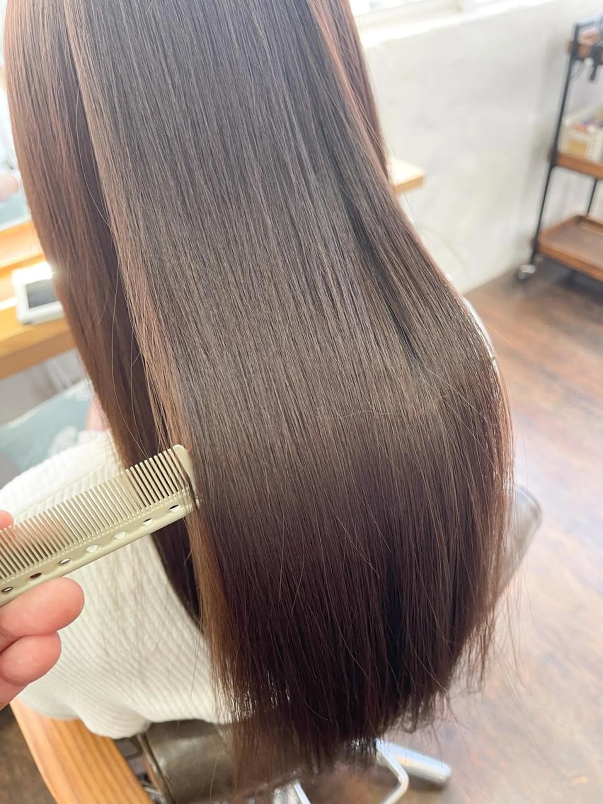 ロング 髪質改善 カット 縮毛矯正 トリートメント 髪質改善 suzukiのヘアスタイル