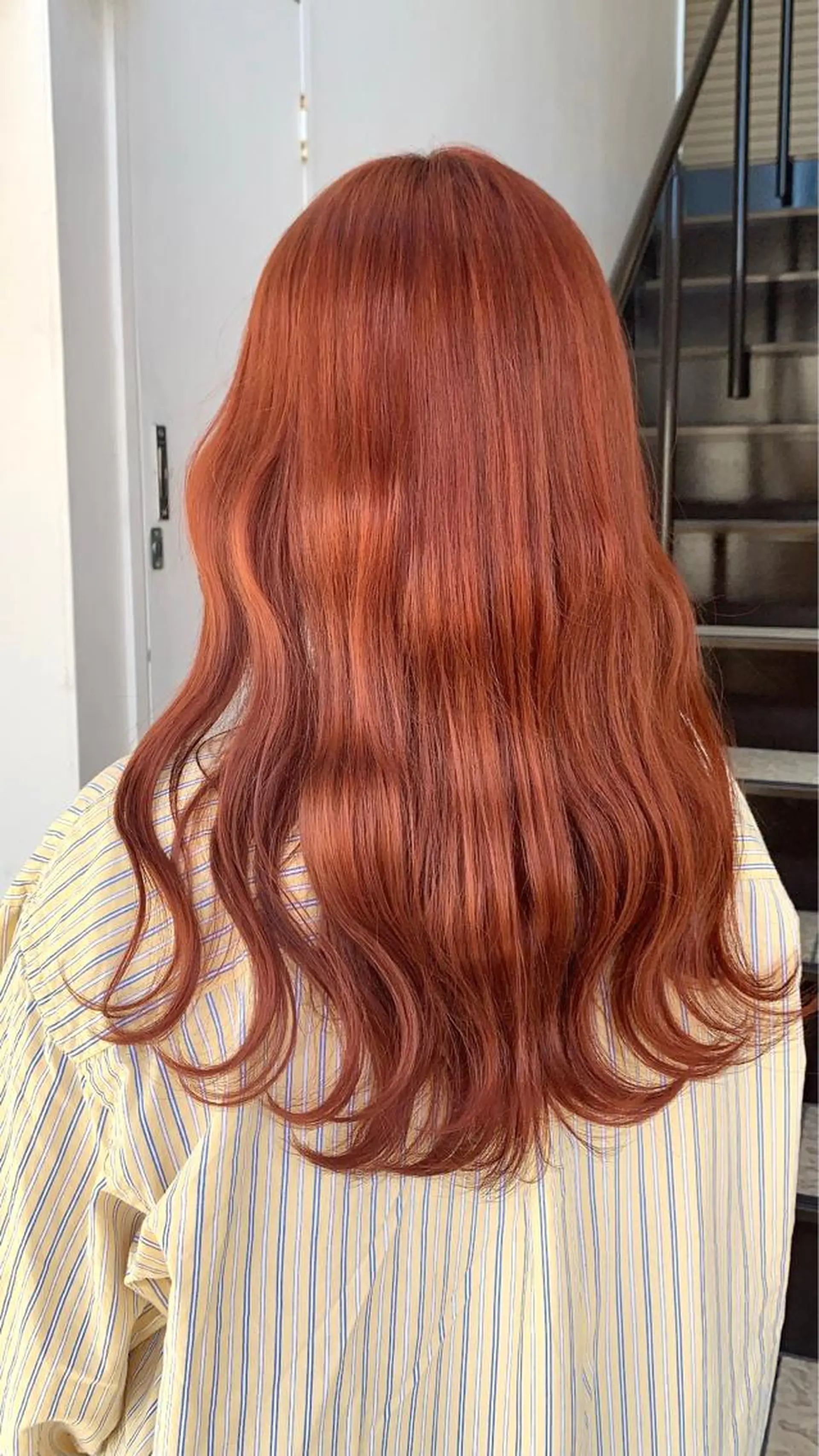 ロング カラー オレンジ ピンクカラー Emma ecole所属・Emma ecole /栄/RIOのヘアスタイル