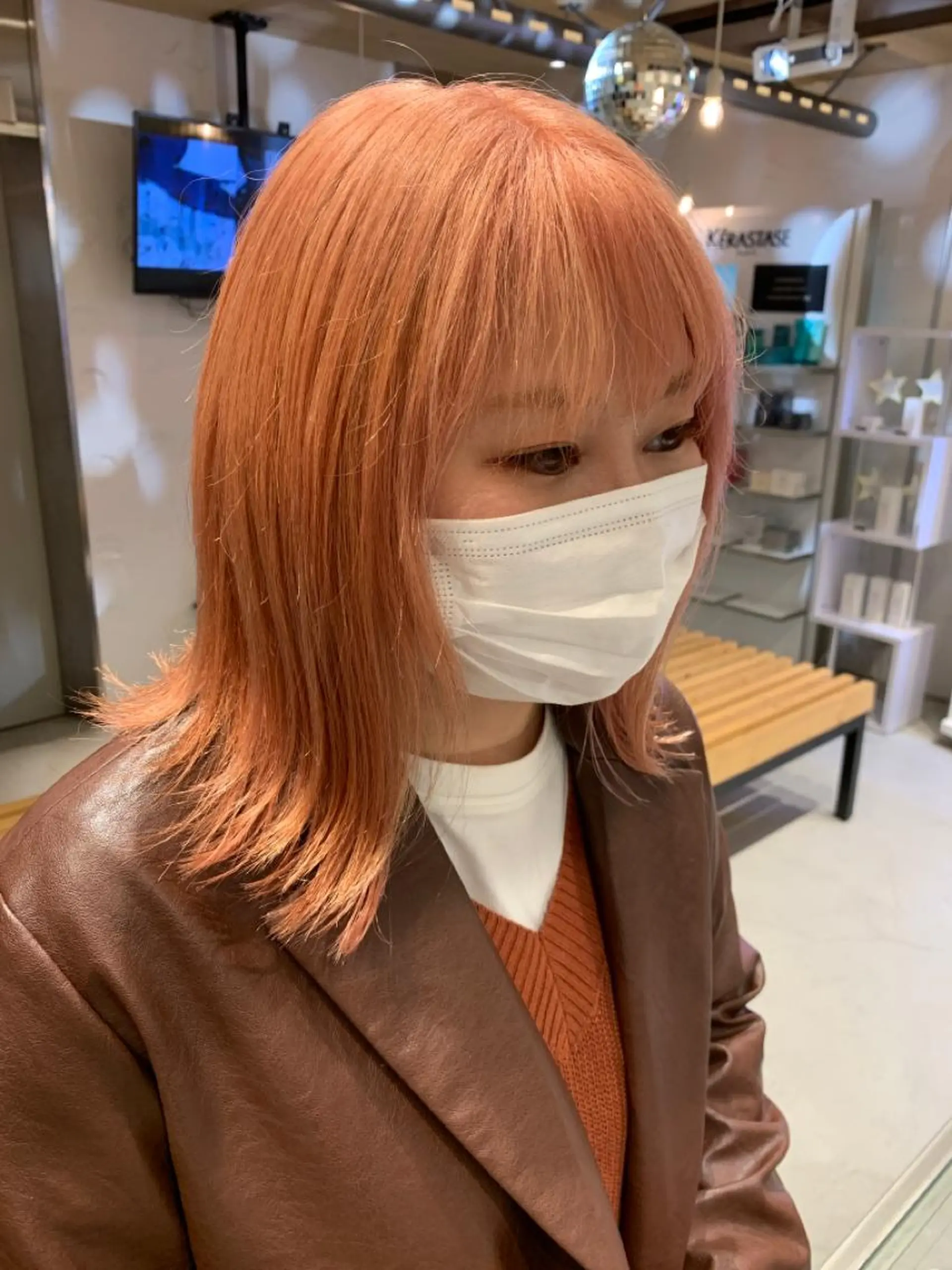 ミディアム カラー オレンジ ヘアカラー トリートメント LUXBE LUCE那覇イオン店所属・LUXBE LUCEのヘアスタイル